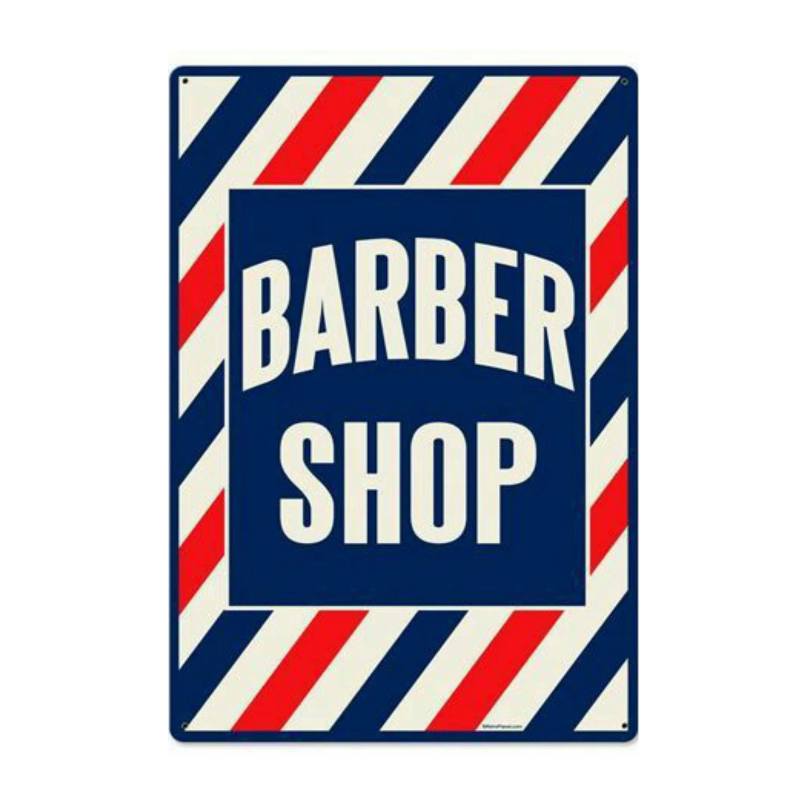 Vintage Barber Shop Stripes Wall Art