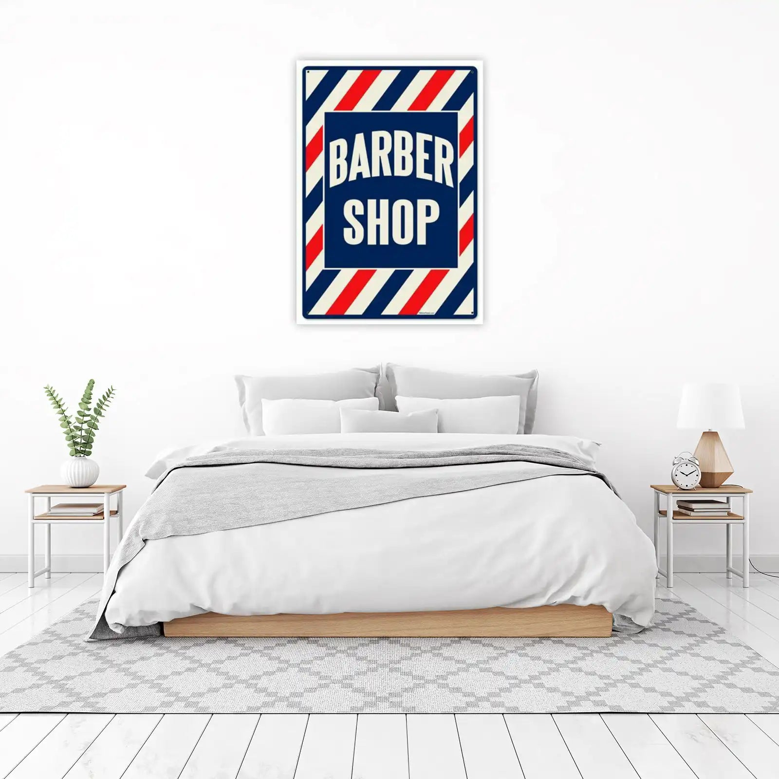 Vintage Barber Shop Stripes Wall Art