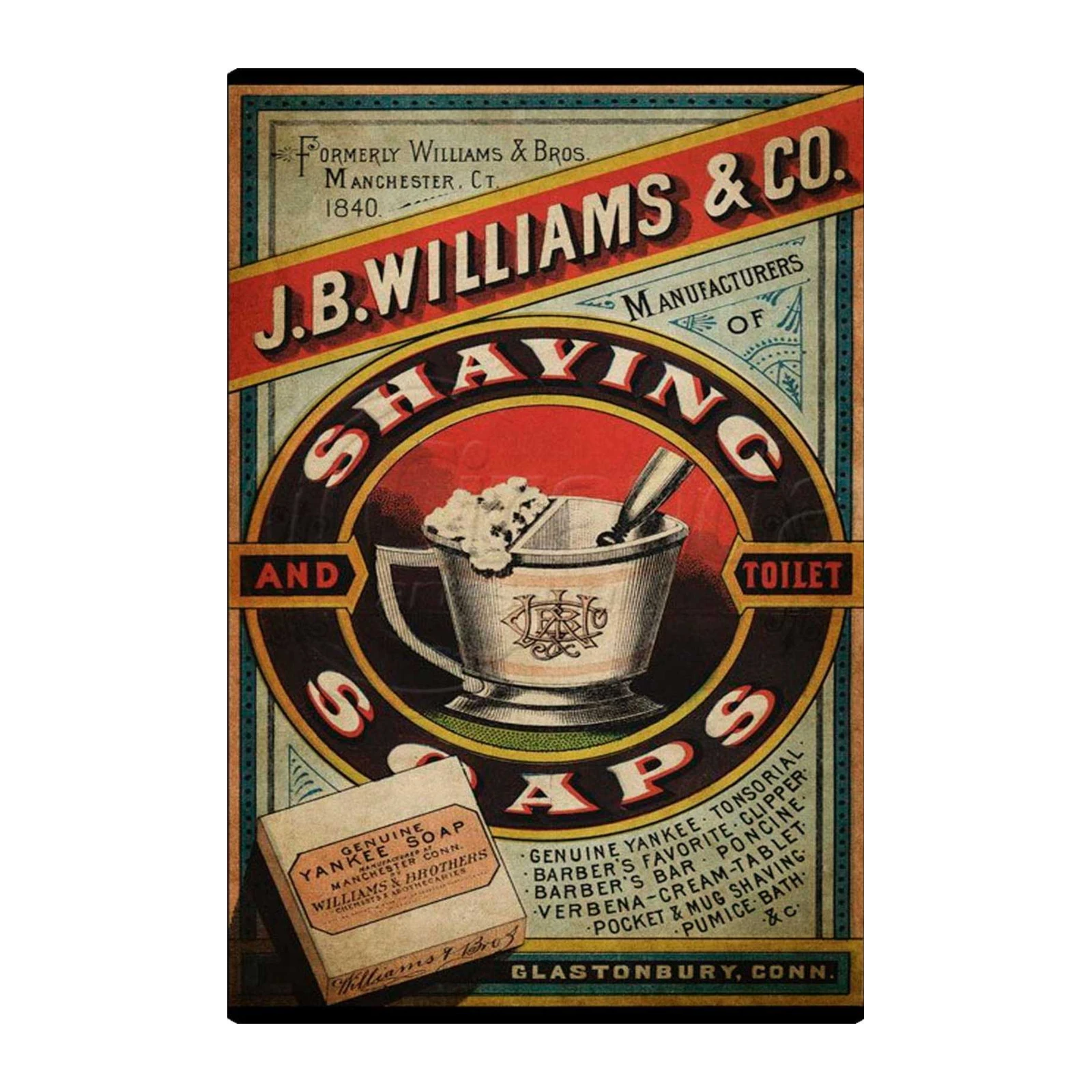 Vintage Shaving Soap Poster Wall Art