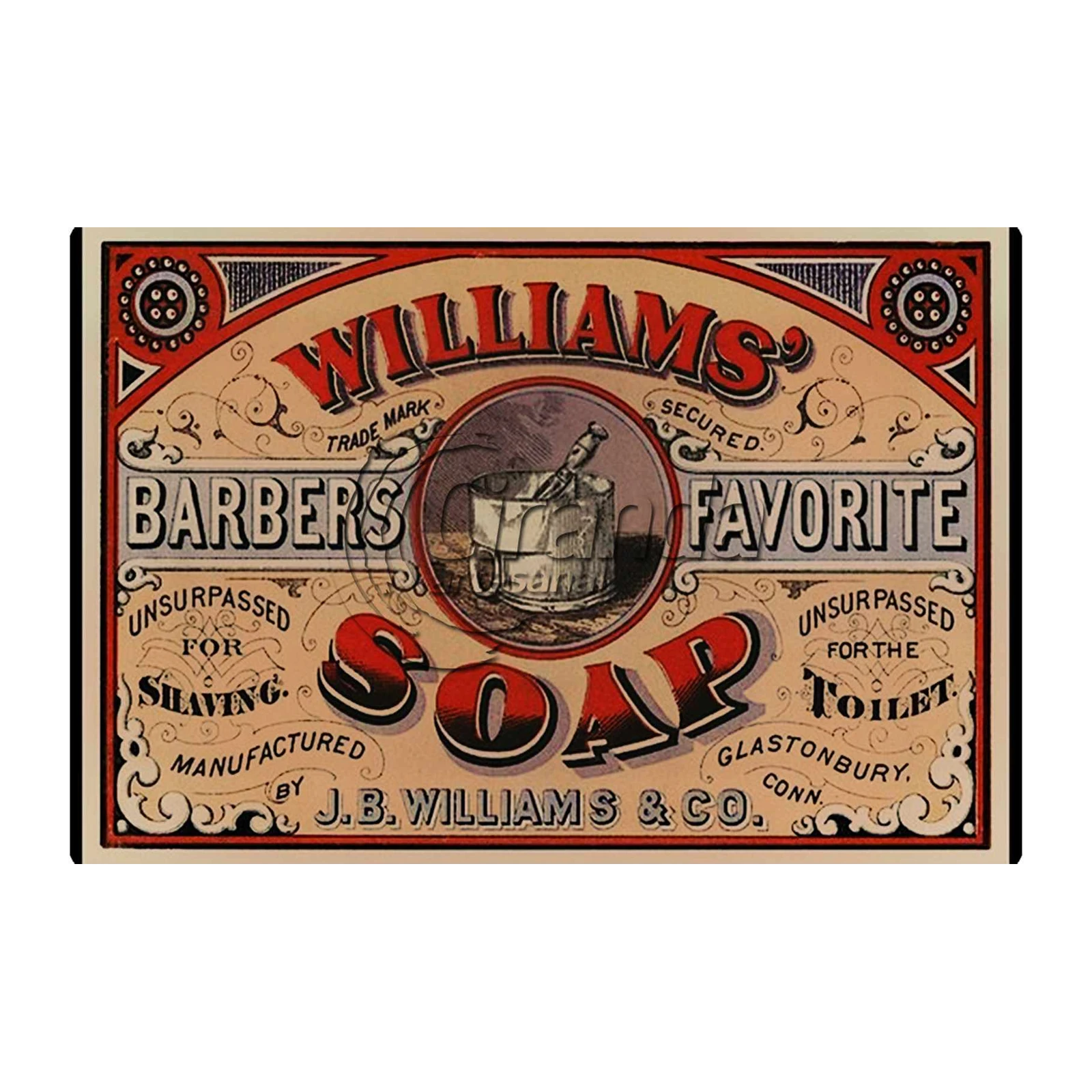 Vintage Barber's Favorite Soap Wall Art