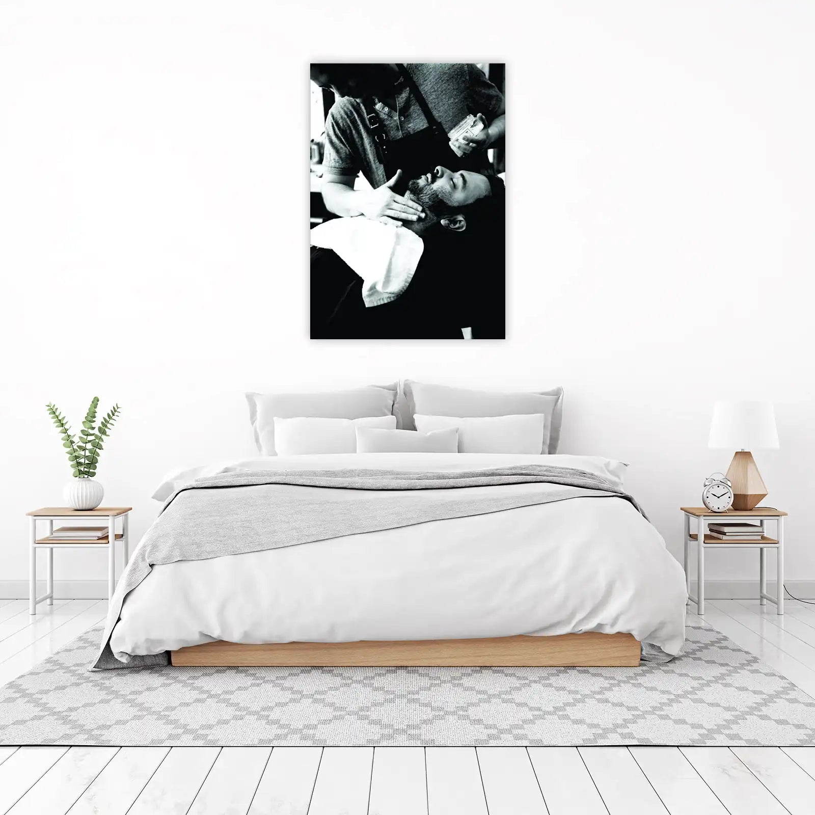 Master Barber's Touch B&W Wall Art