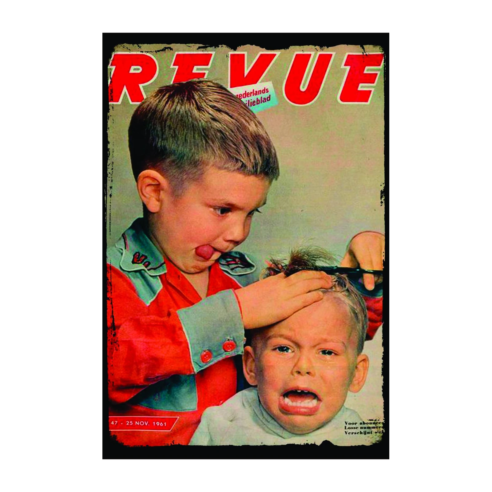 Vintage Boys Haircut Humor Wall Art