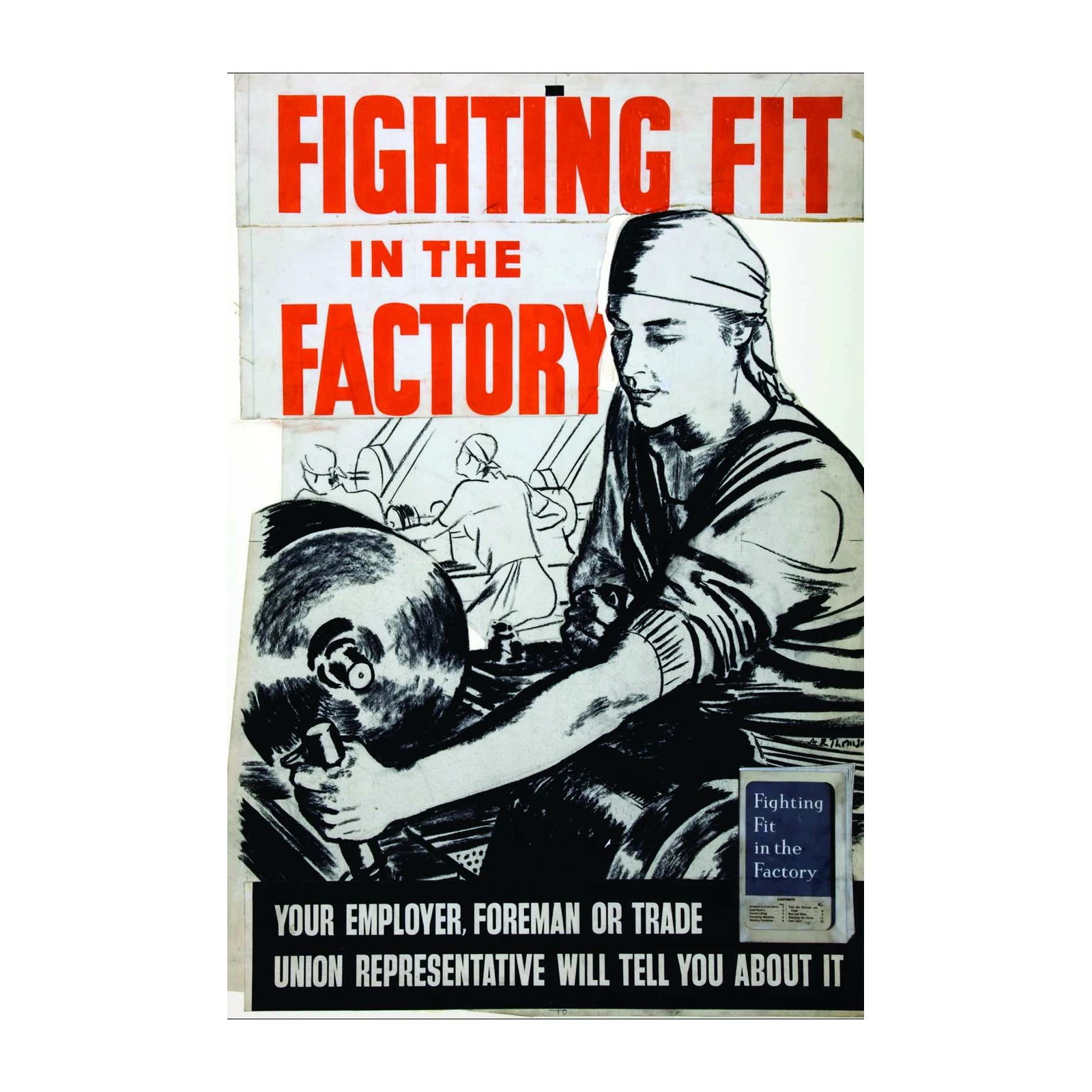 Vintage Factory Worker Art Wall Art