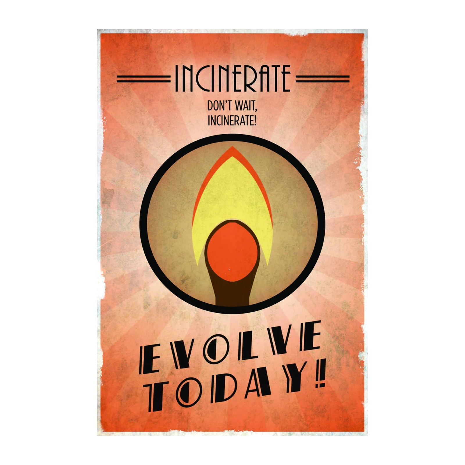 Incinerate Evolve Art Deco Wall Art