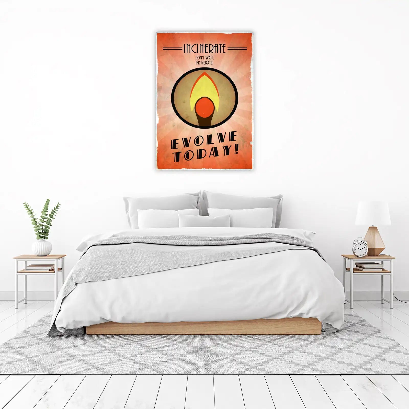 Incinerate Evolve Art Deco Wall Art