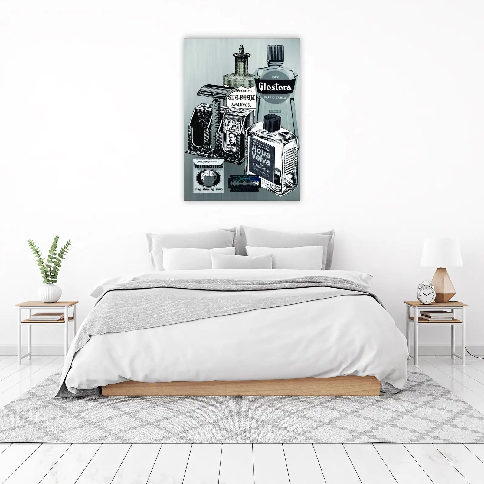 Vintage Grooming Essentials Wall Art