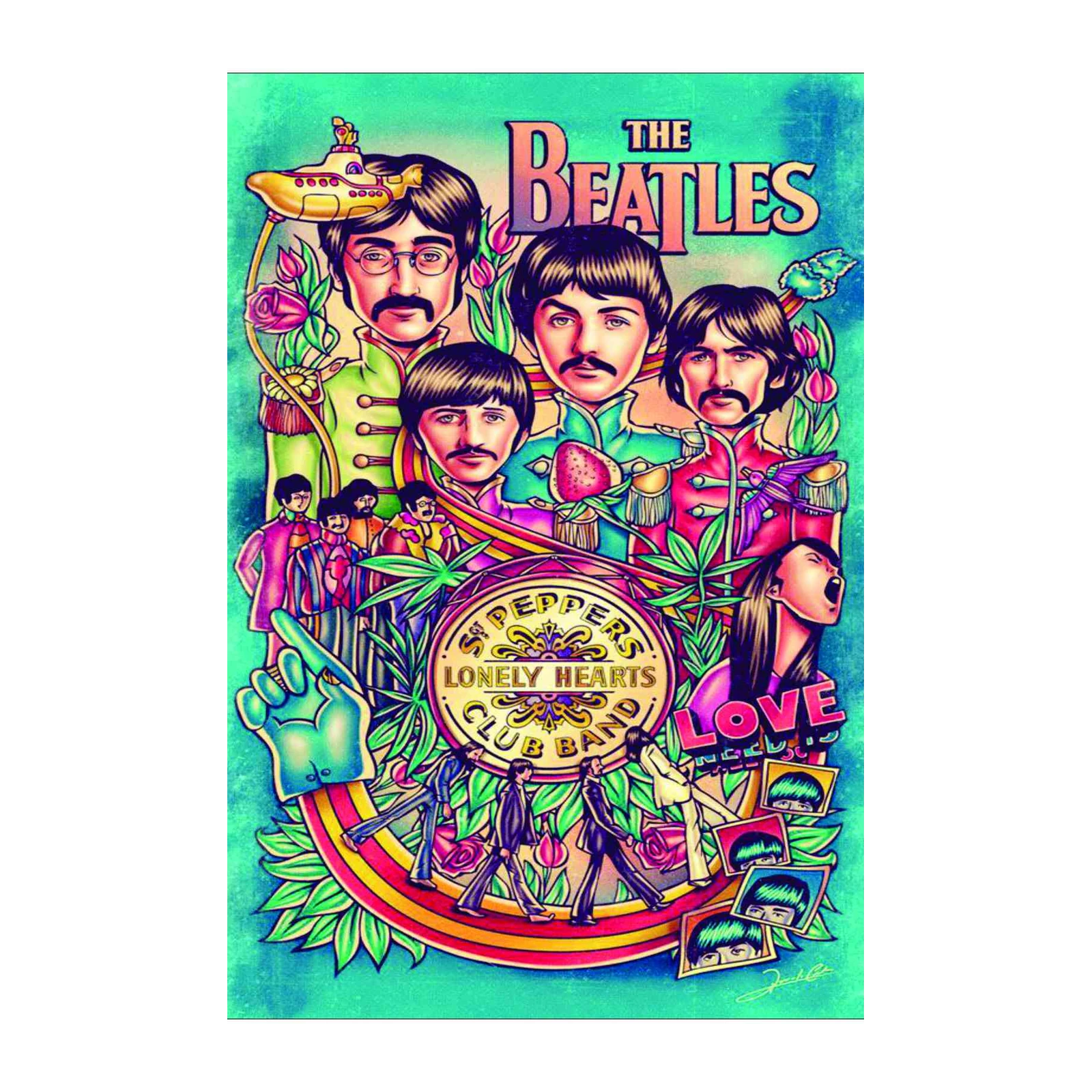 The Beatles Psychedelic "Sgt. Pepper" Wall Art