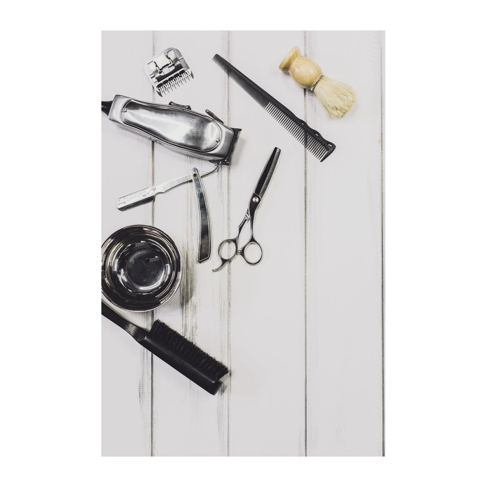 Vintage Barber Tools Aesthetic Wall Art