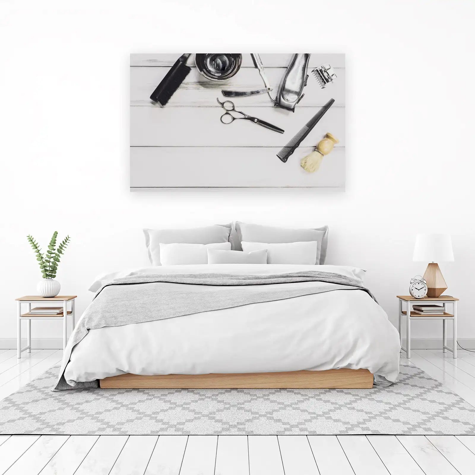 Vintage Barber Tools Wall Art | Grooming Art