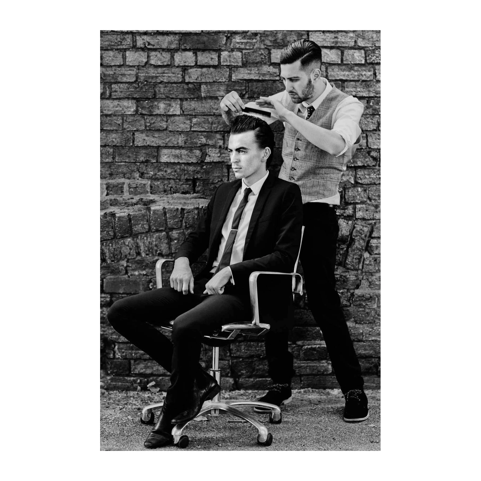 Vintage Barber Style Portrait Wall Art