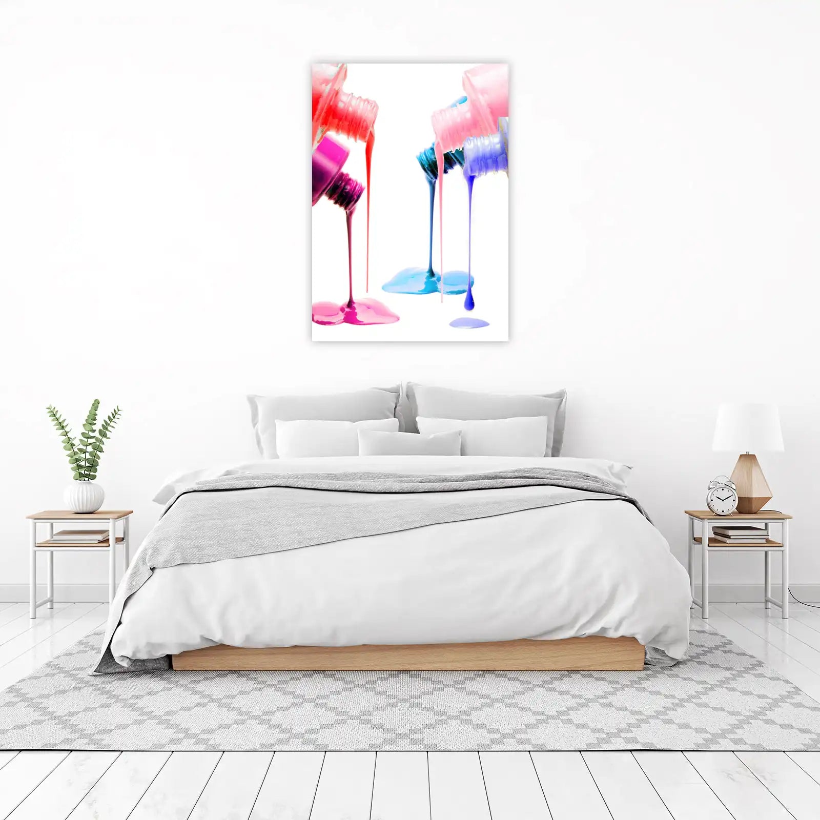 Vibrant Drips Nail Polish Art Wall Art