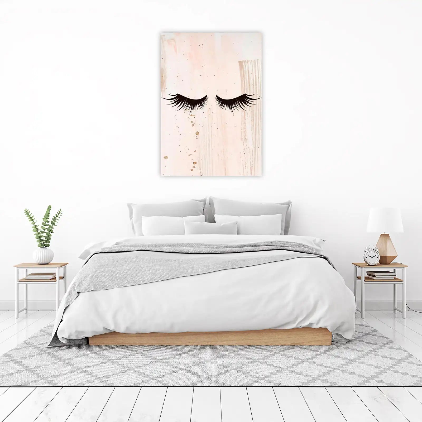 Elegant Lashes & Subtle Sparkle Wall Art