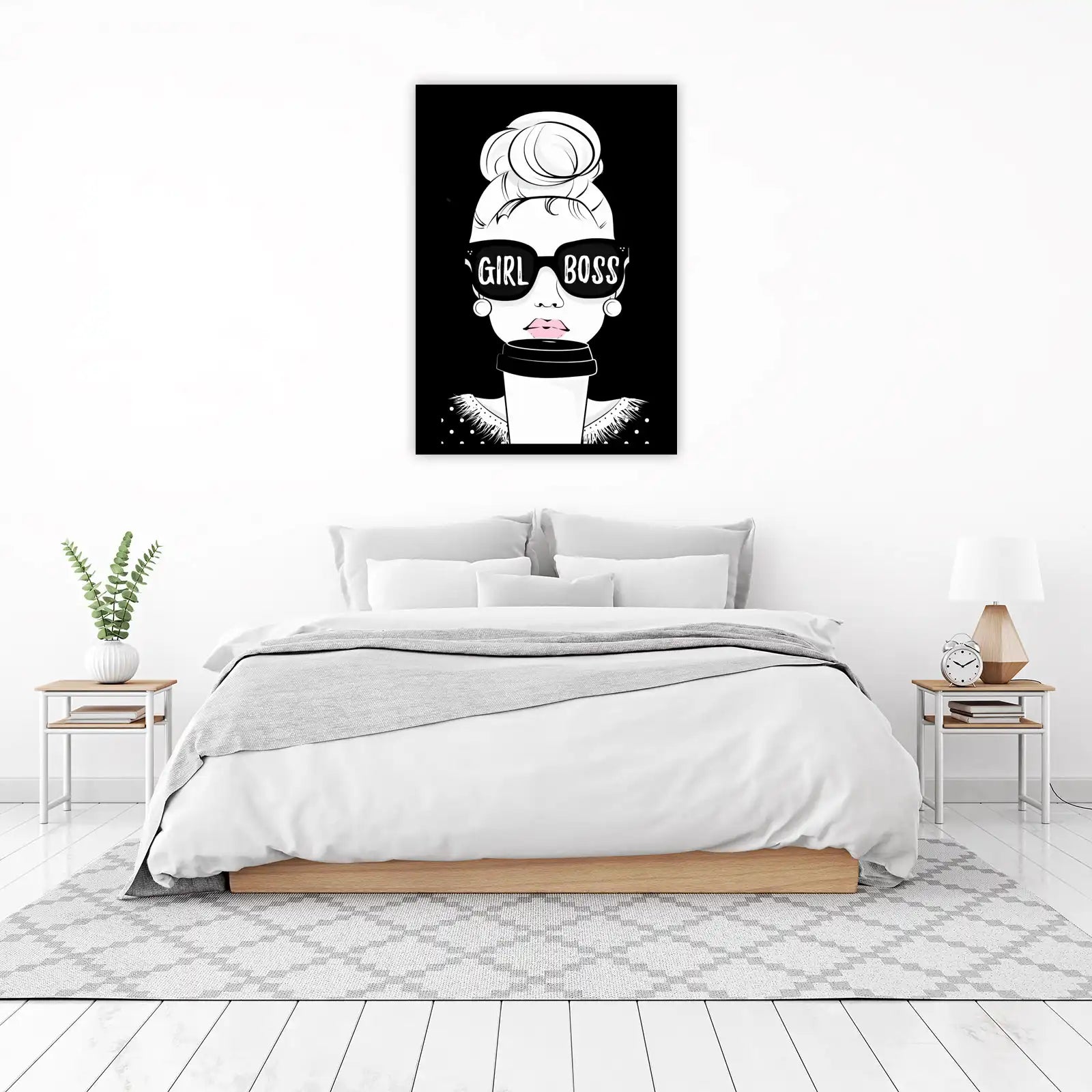 Empowering Girl Boss Coffee Wall Art