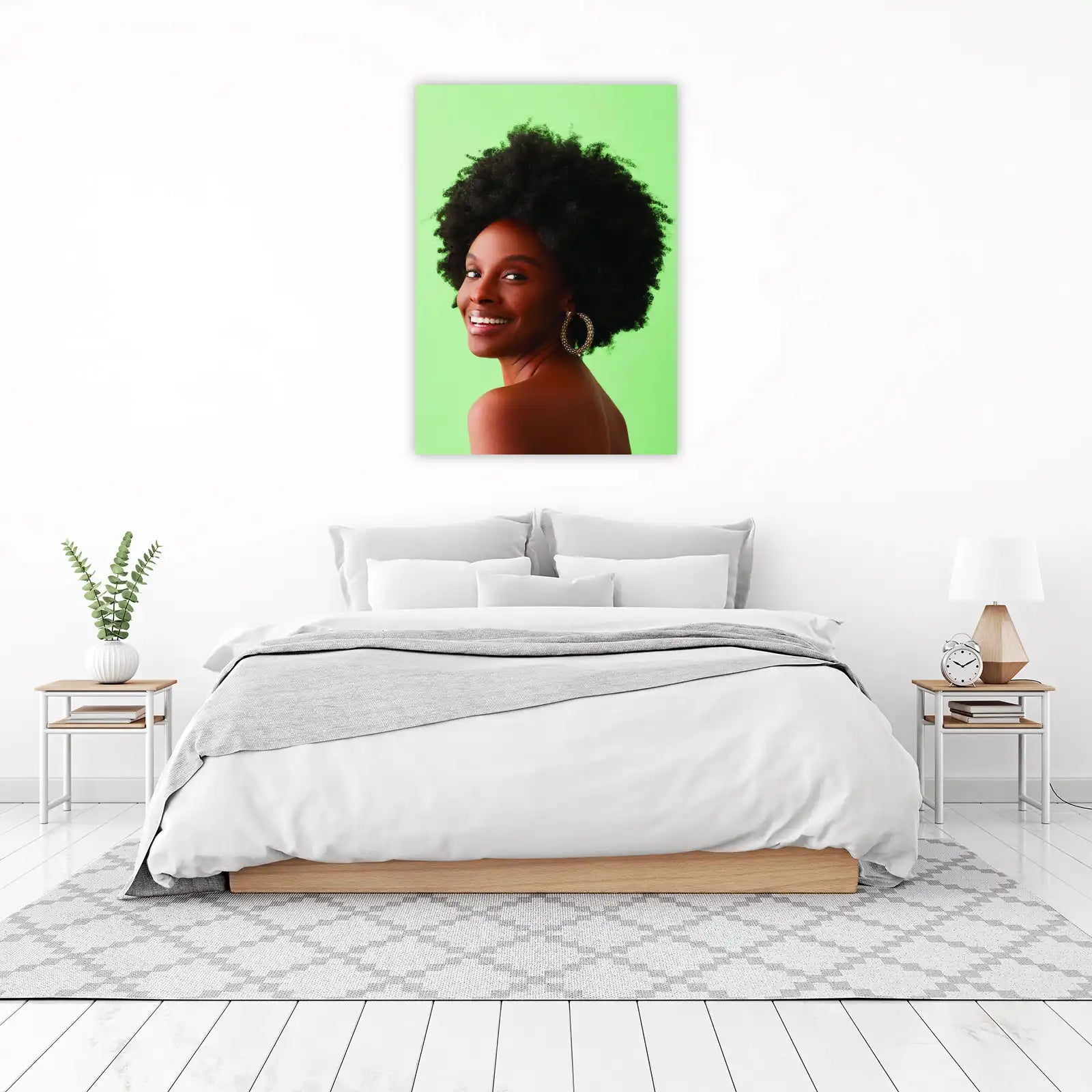 Vibrant Afro Woman Portrait Wall Art