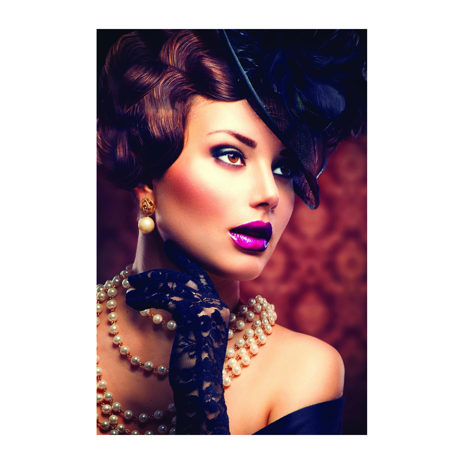 Vintage Glamour Woman Portrait Wall Art