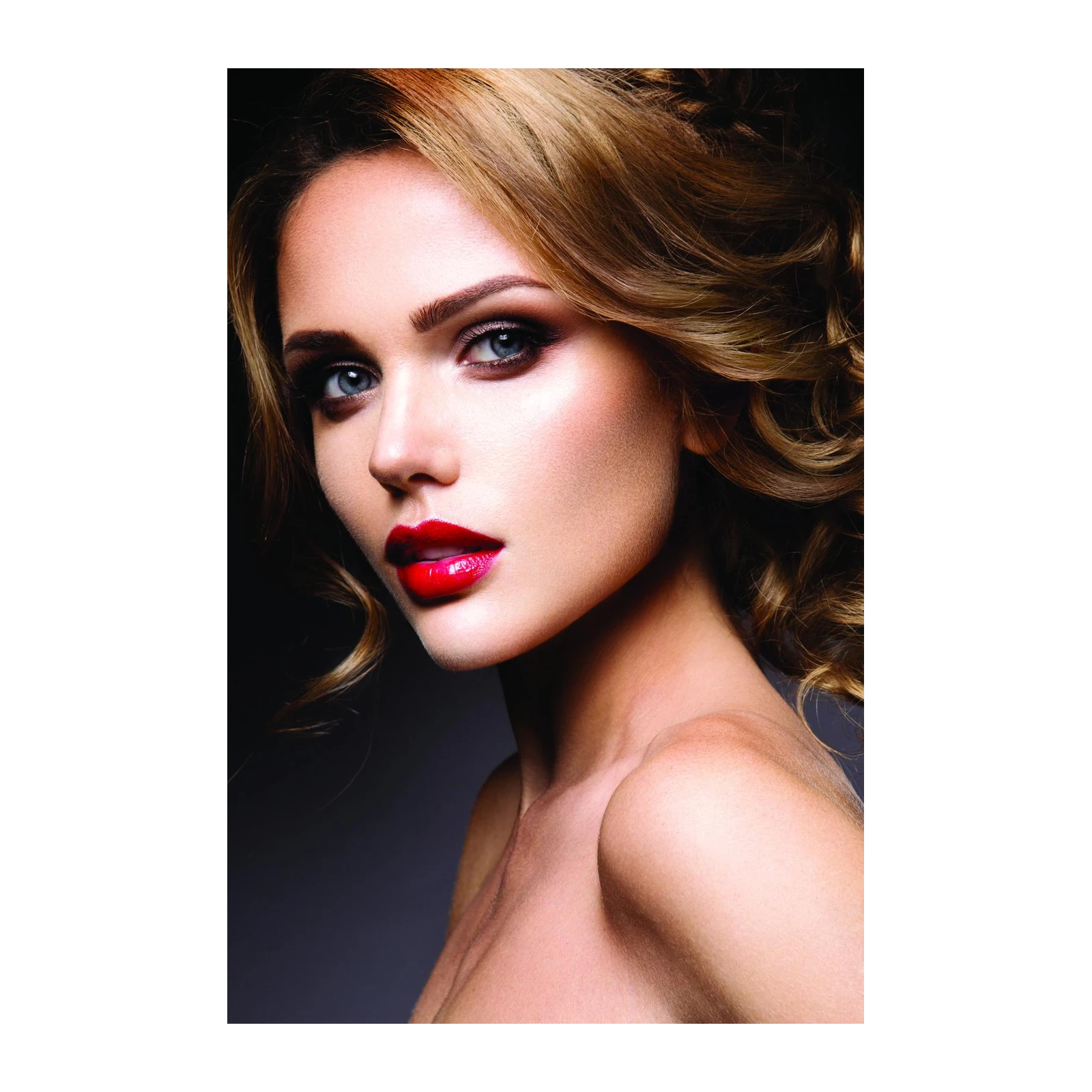 Bold Red Lips Portrait Wall Art