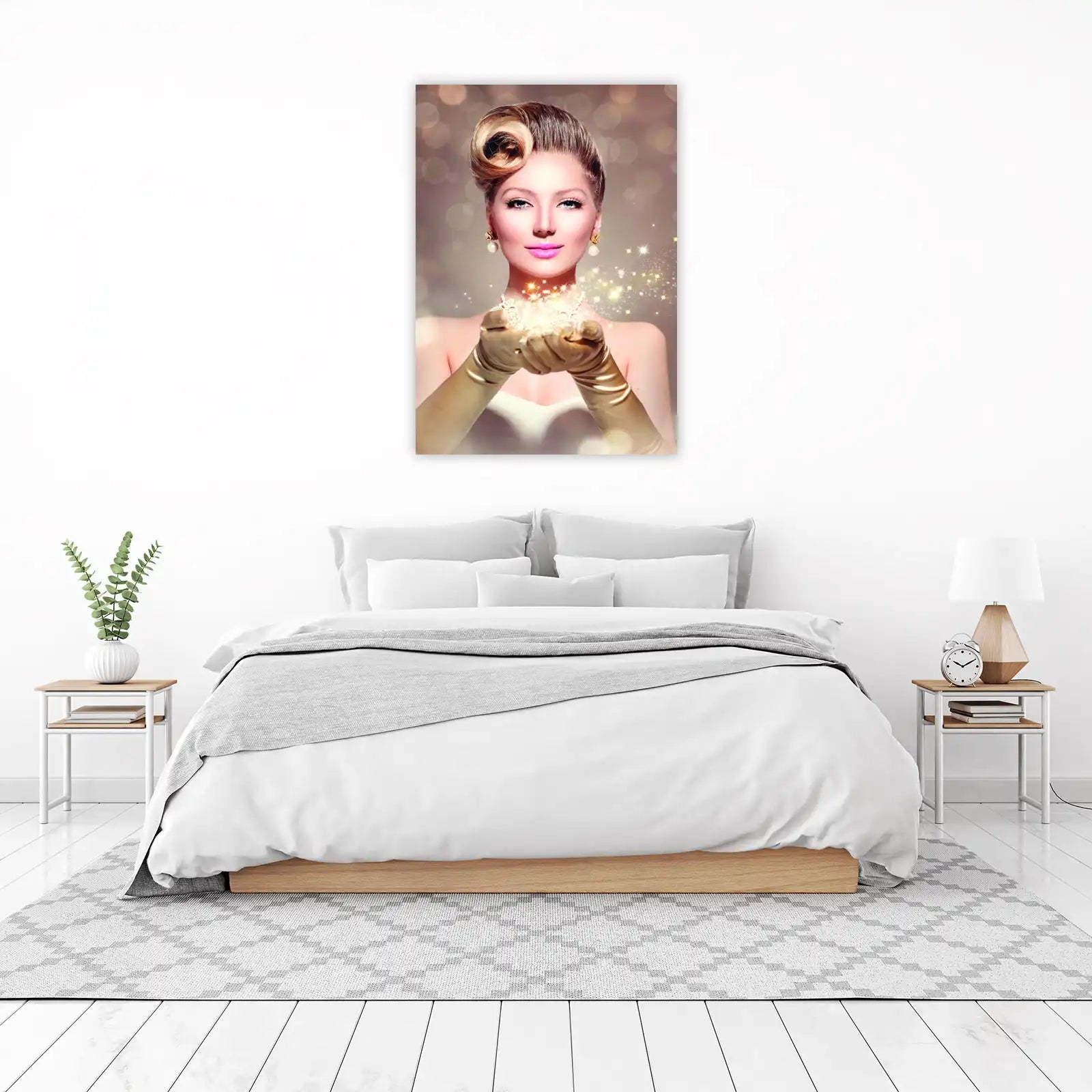 Glamourous Woman with Sparkle Wall Art