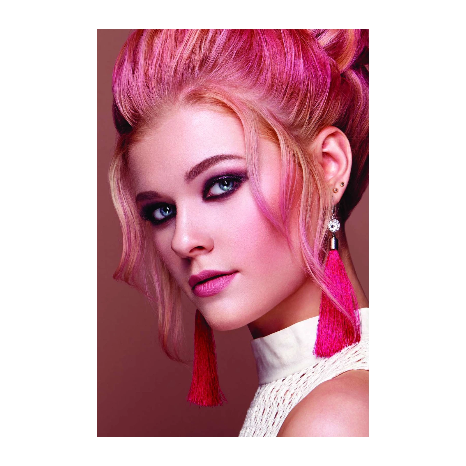 Bold Pink Haired Beauty Wall Art