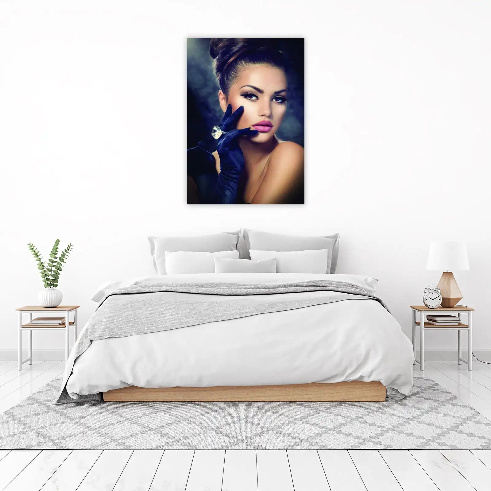 Glamorous Woman Diamond Ring Wall Art