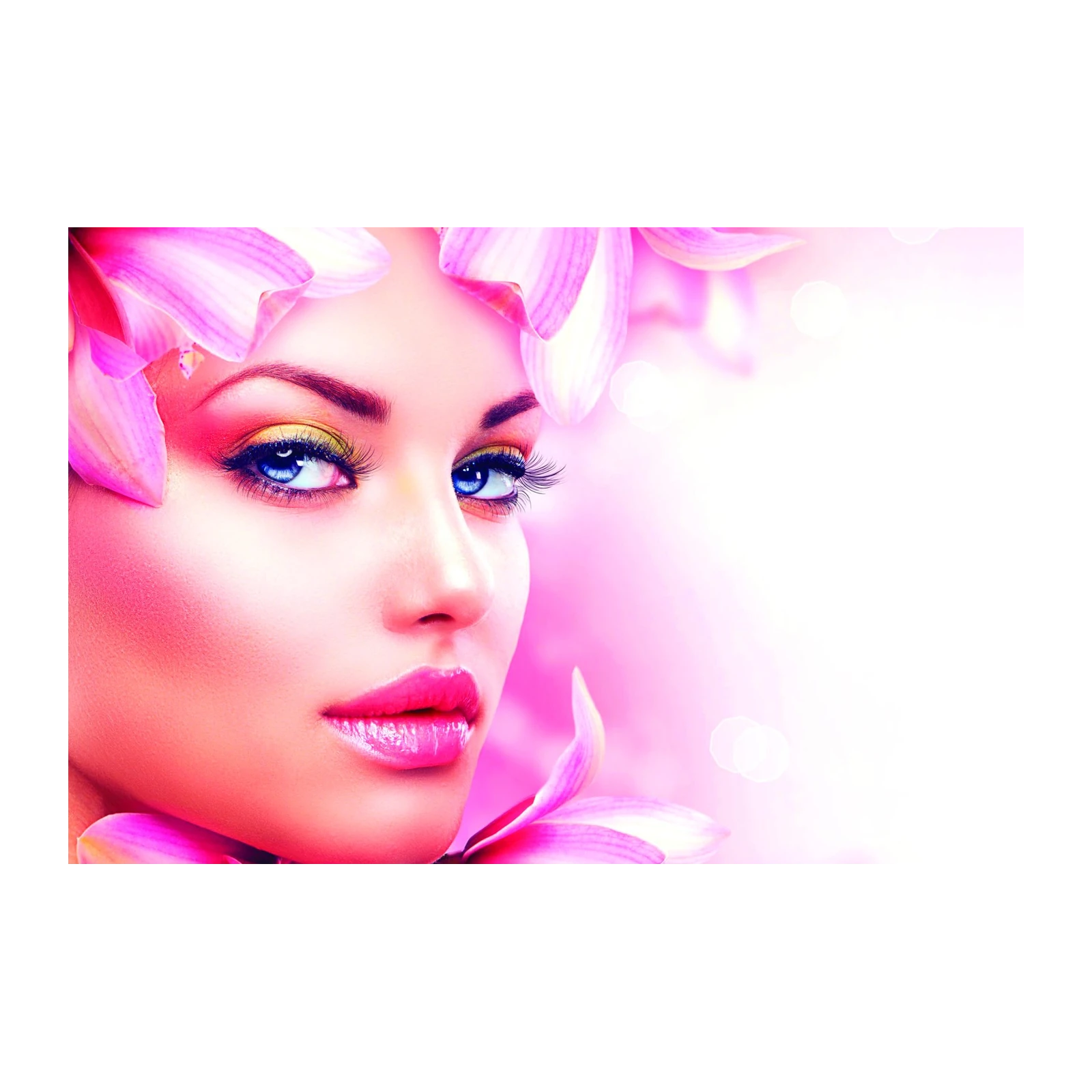 Radiant Beauty Pink Floral Portrait Wall Art