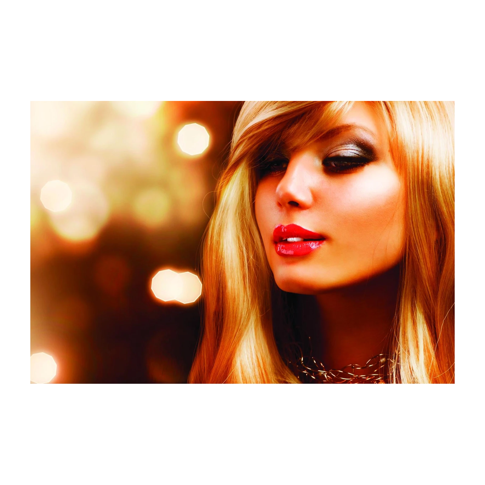 Glamorous Woman Red Lips Glamour Wall Art
