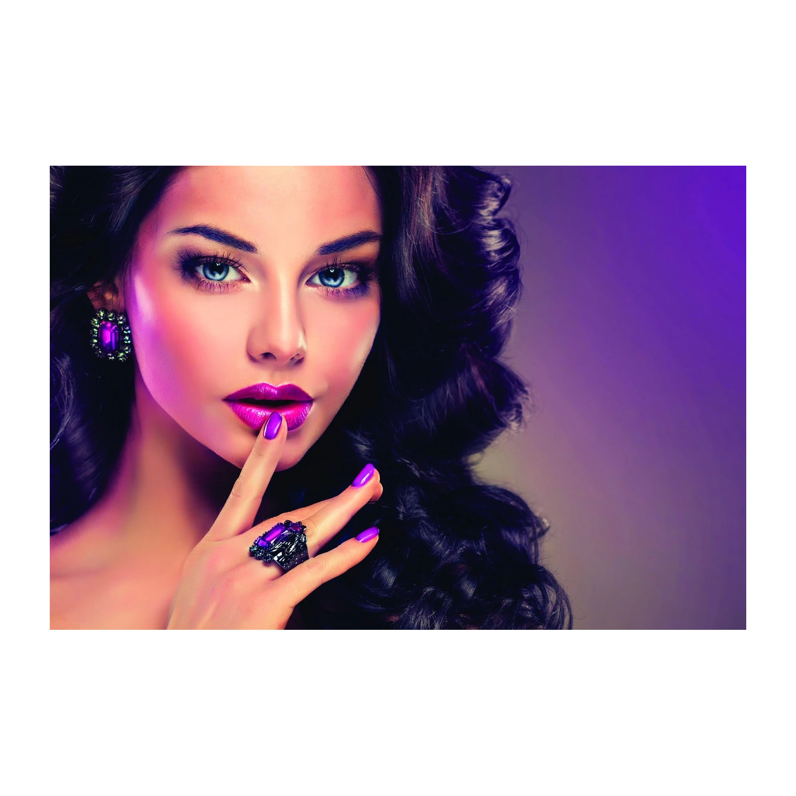 Glamorous Woman Purple Jewel Wall Art