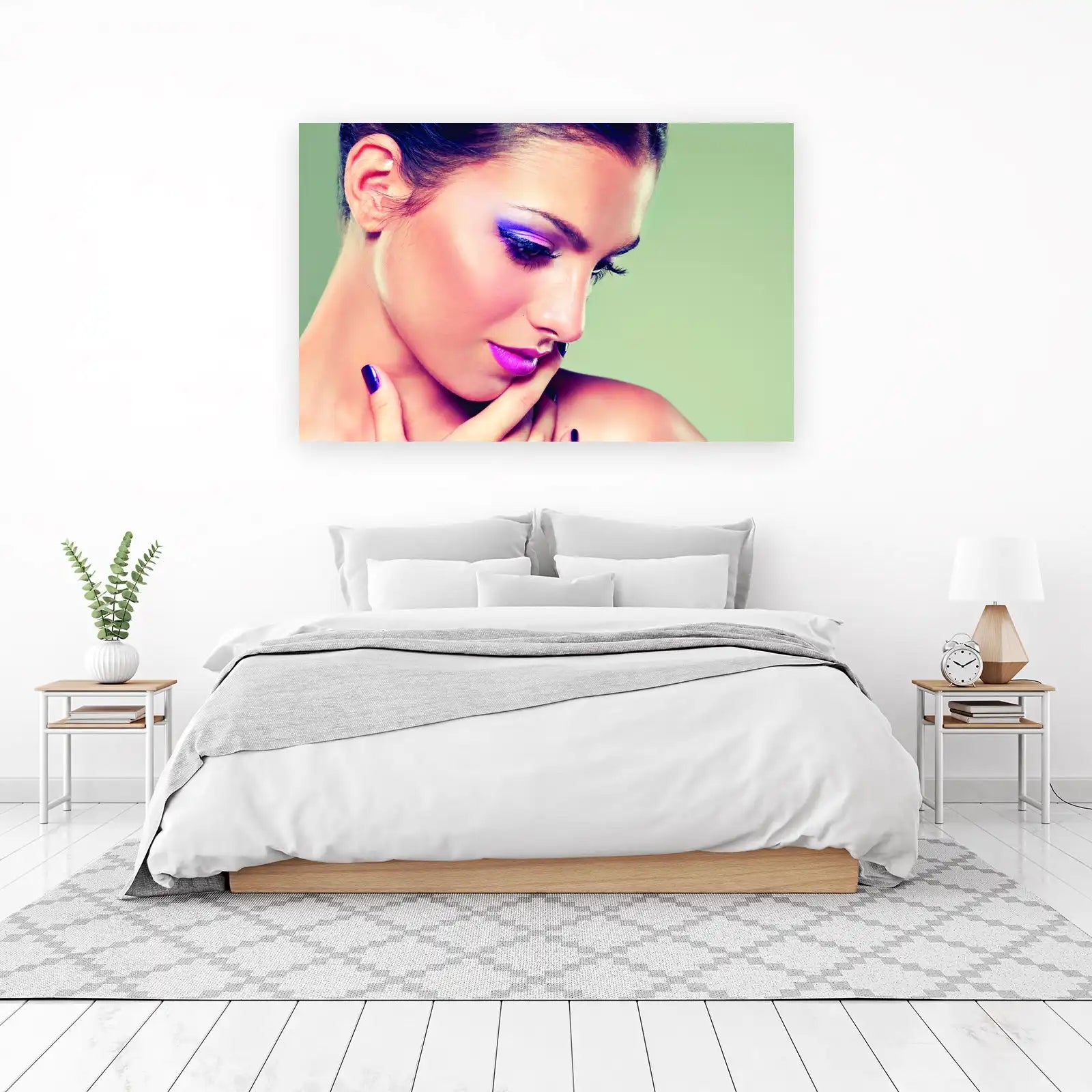 Vibrant Makeup Portrait Wall Art