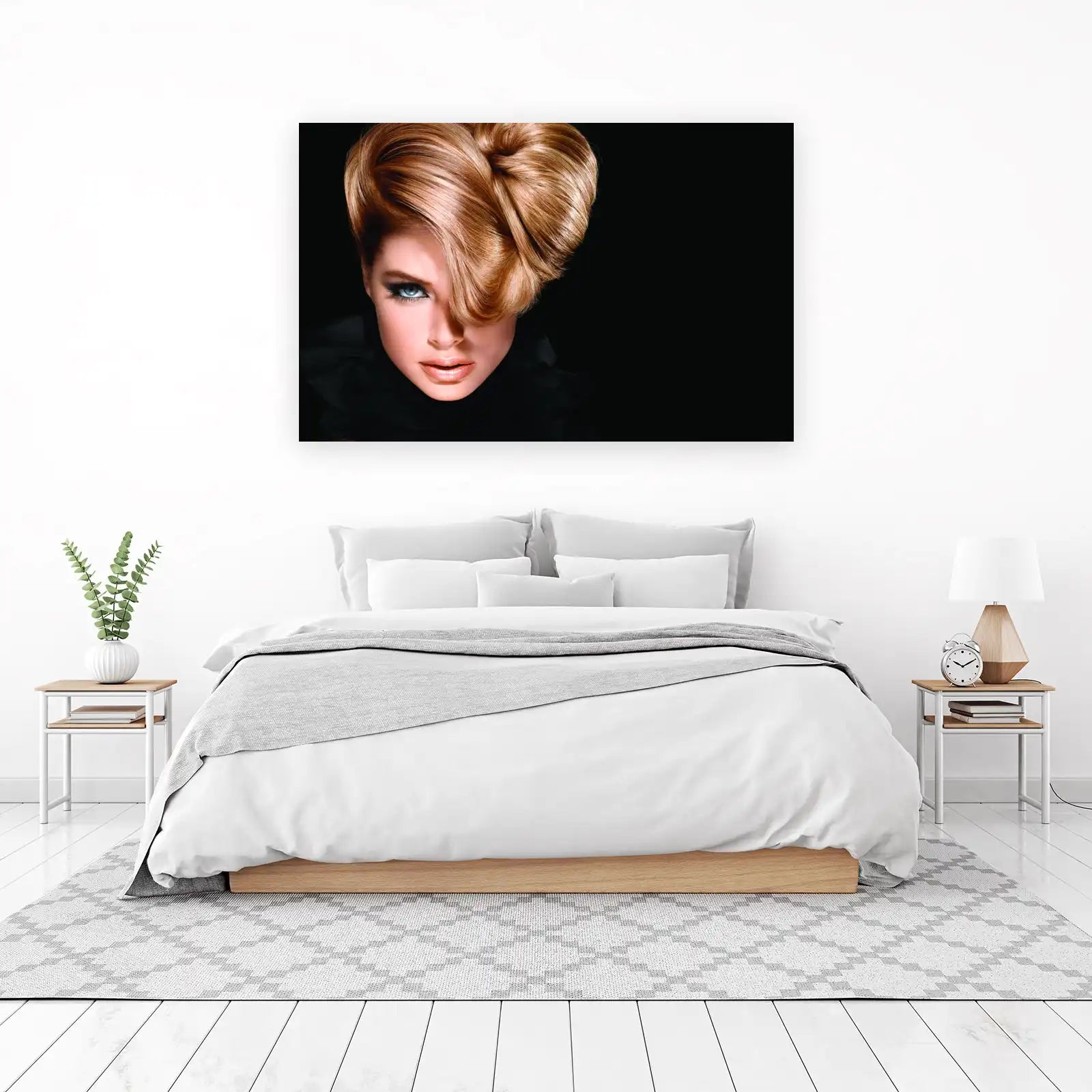Elegant Blonde Woman Portrait Wall Art