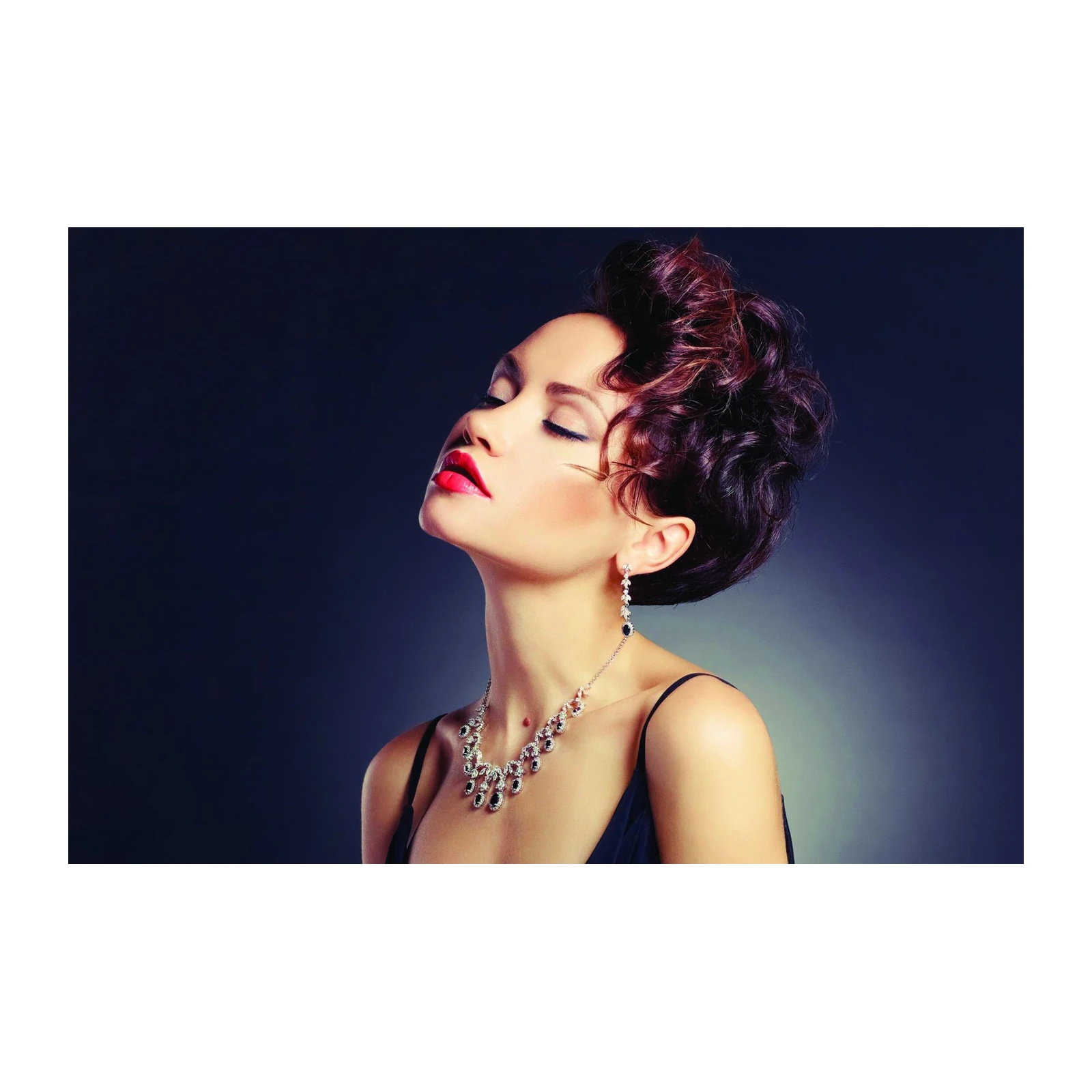 Elegant Woman Red Lips Glamour Wall Art