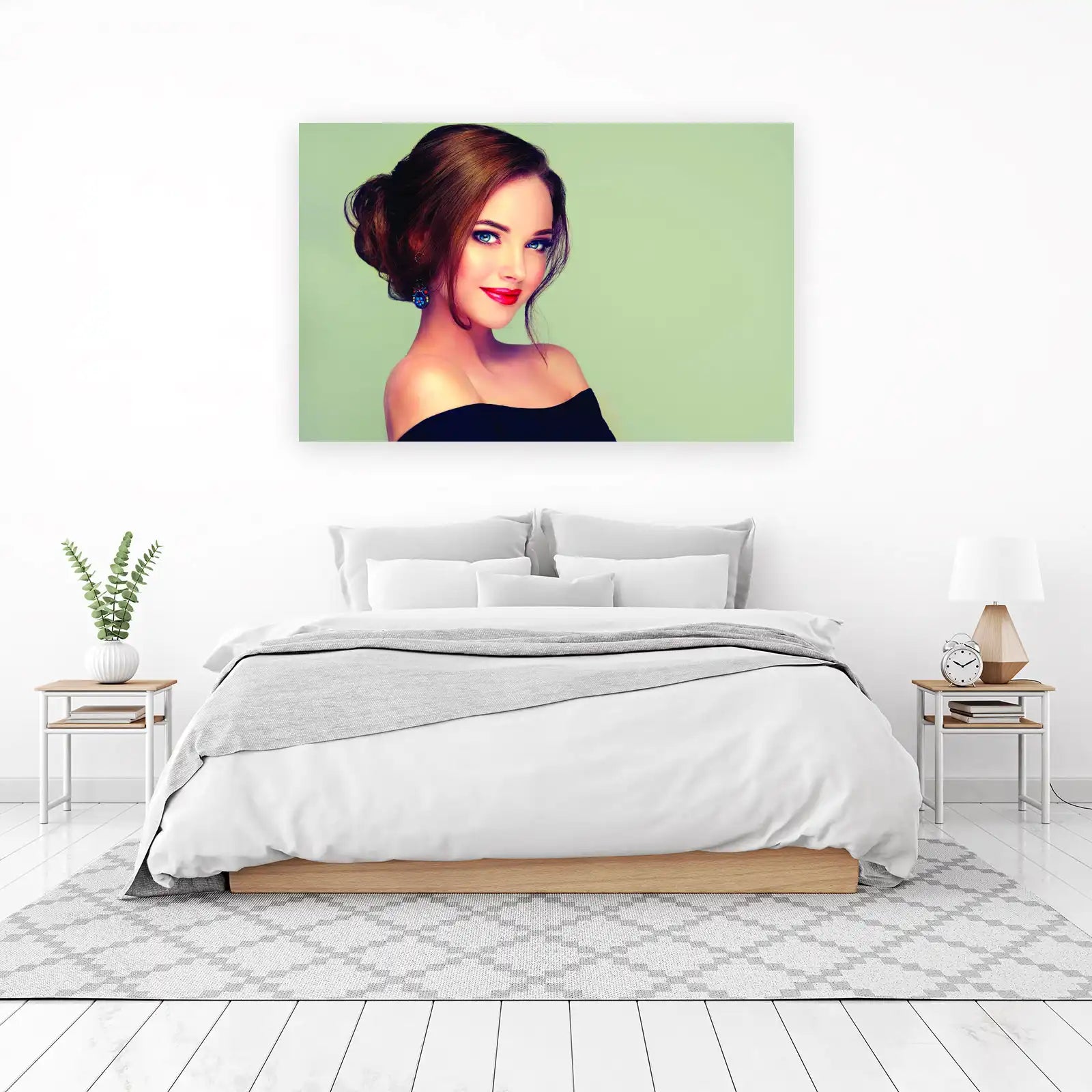 Elegant Woman Portrait Wall Art - Glamour Art