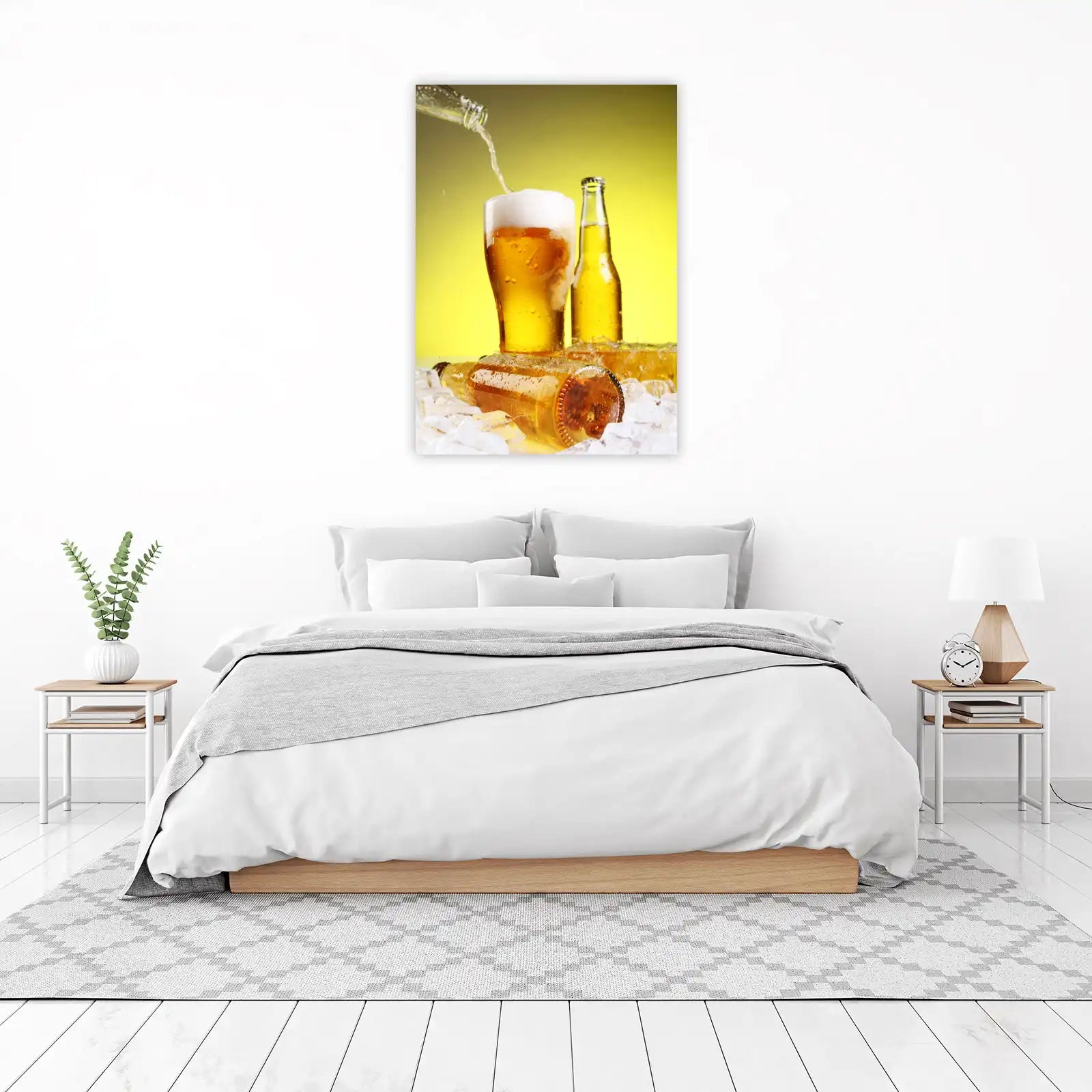 Refreshing Beer Splash Wall Art Wall Art