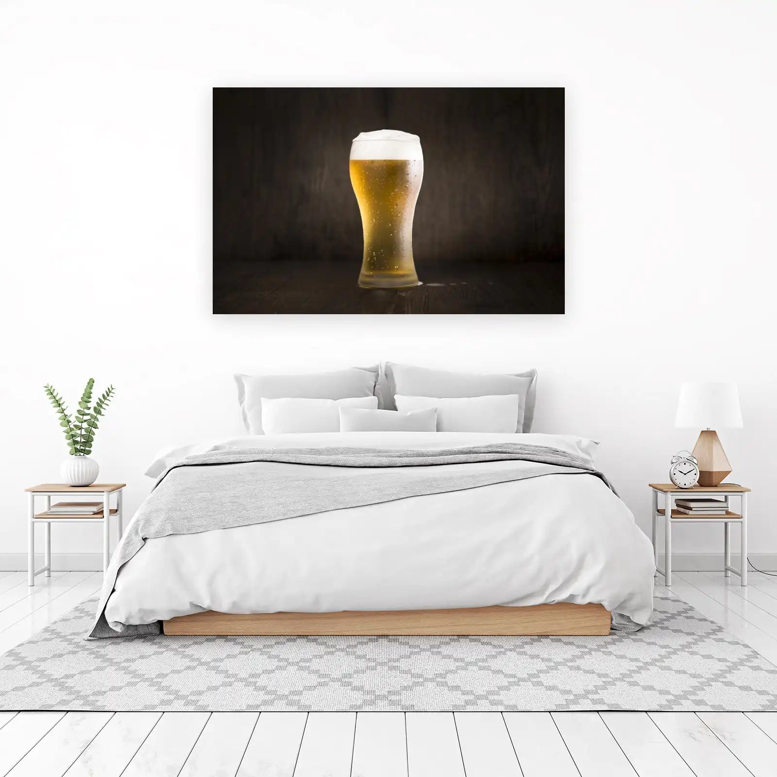 Refreshing Beer Glass Cold Wall Art