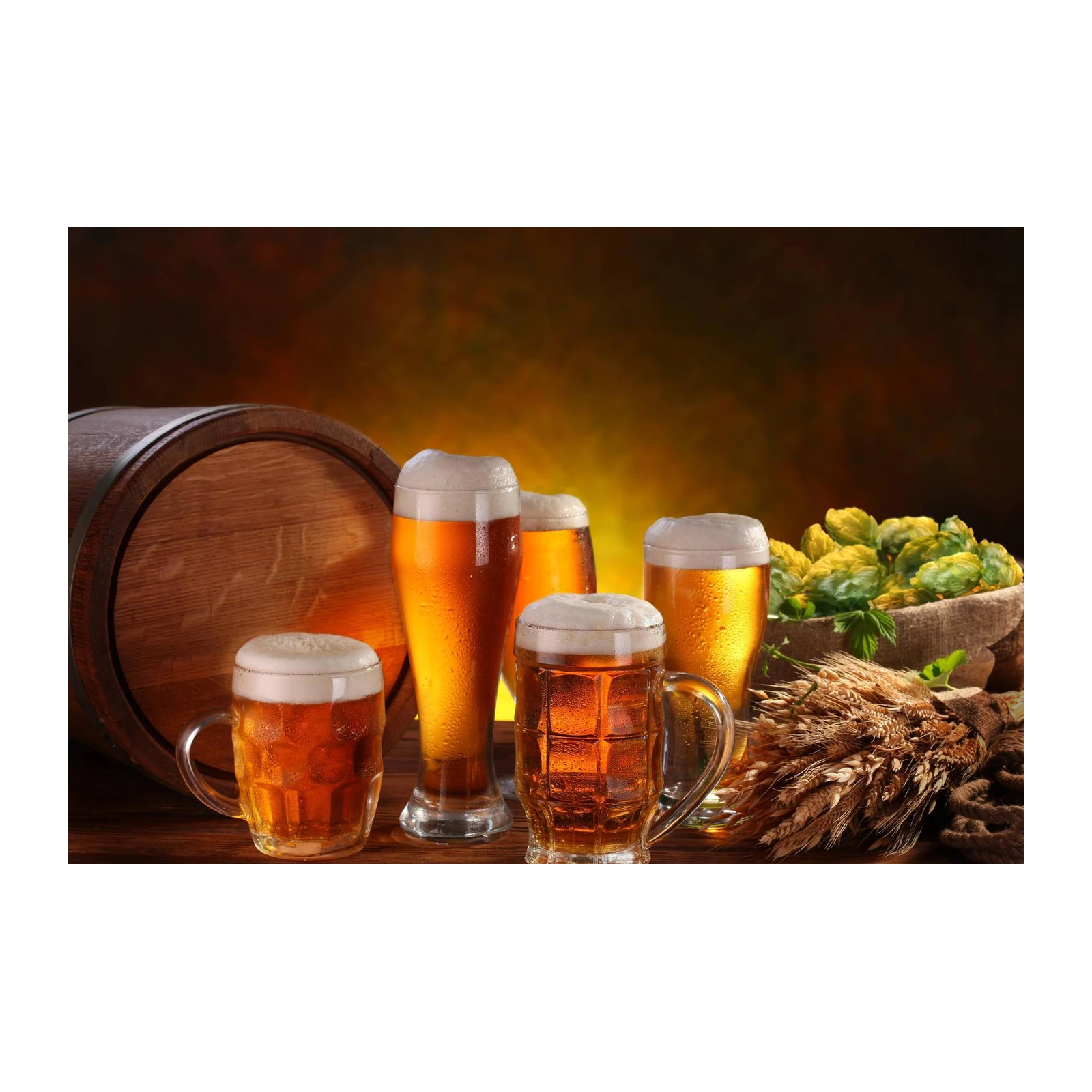 Cheers! Frothy Beer & Hops Wall Art