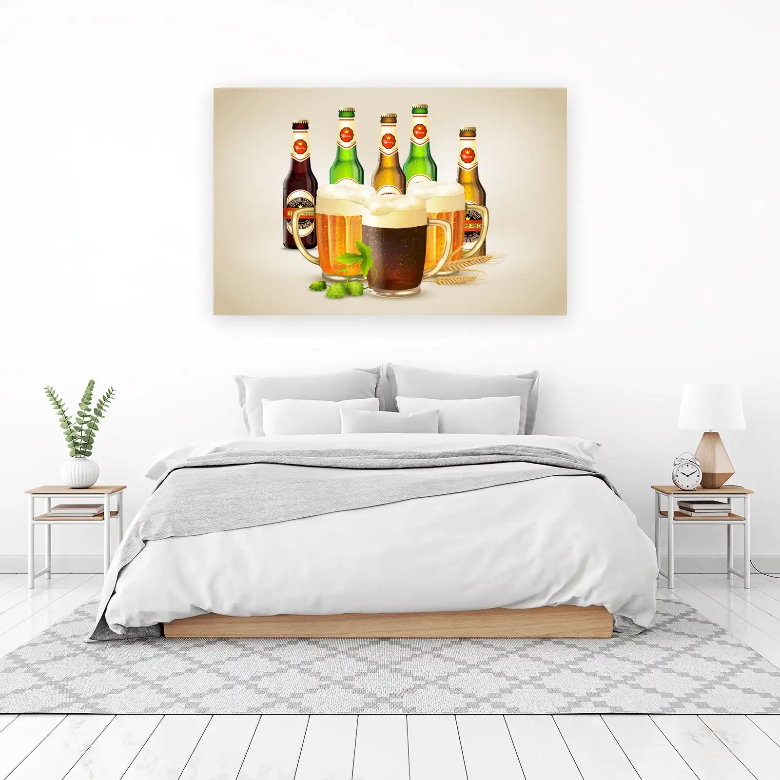 Brewery Refreshment Beer & Hops Wall Art