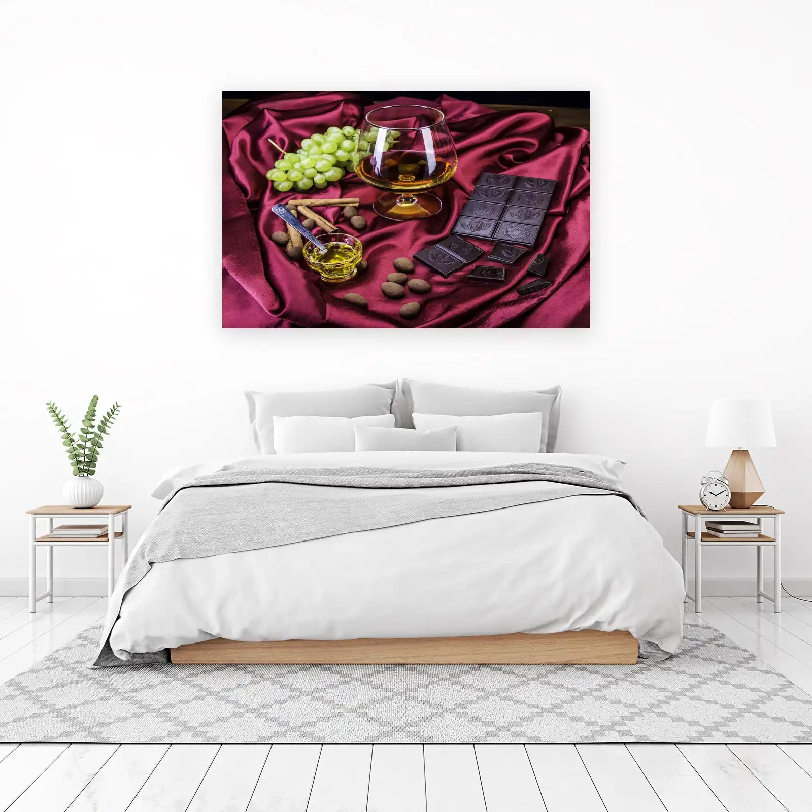 Gourmet Indulgence: Brandy, Chocolate & Grapes Wall Art