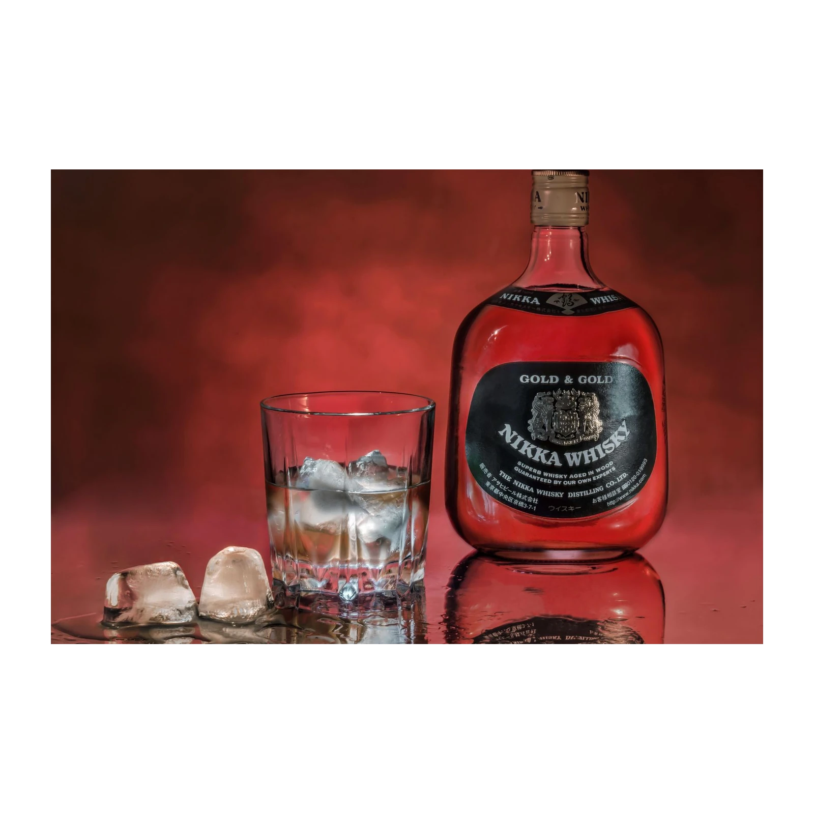Nikka Gold & Gold Whiskey Still Life Wall Art