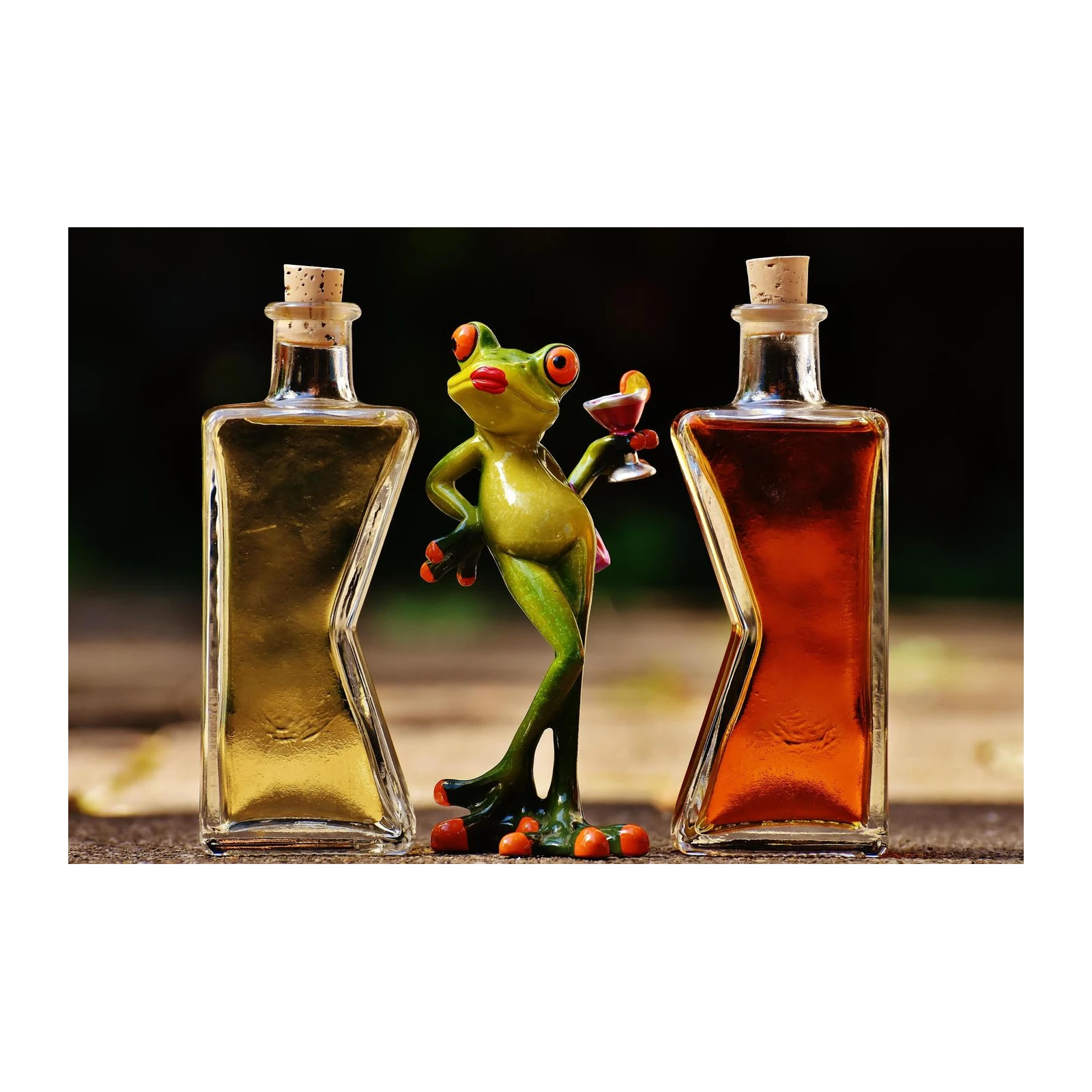Playful Frog Cocktail Party Wall Art