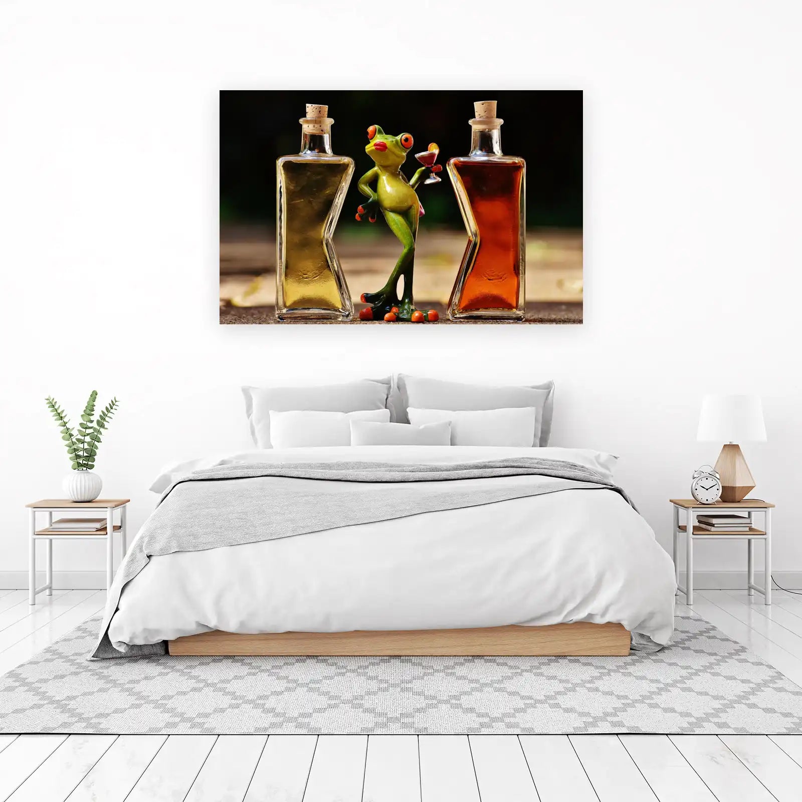 Playful Frog Cocktail Party Wall Art