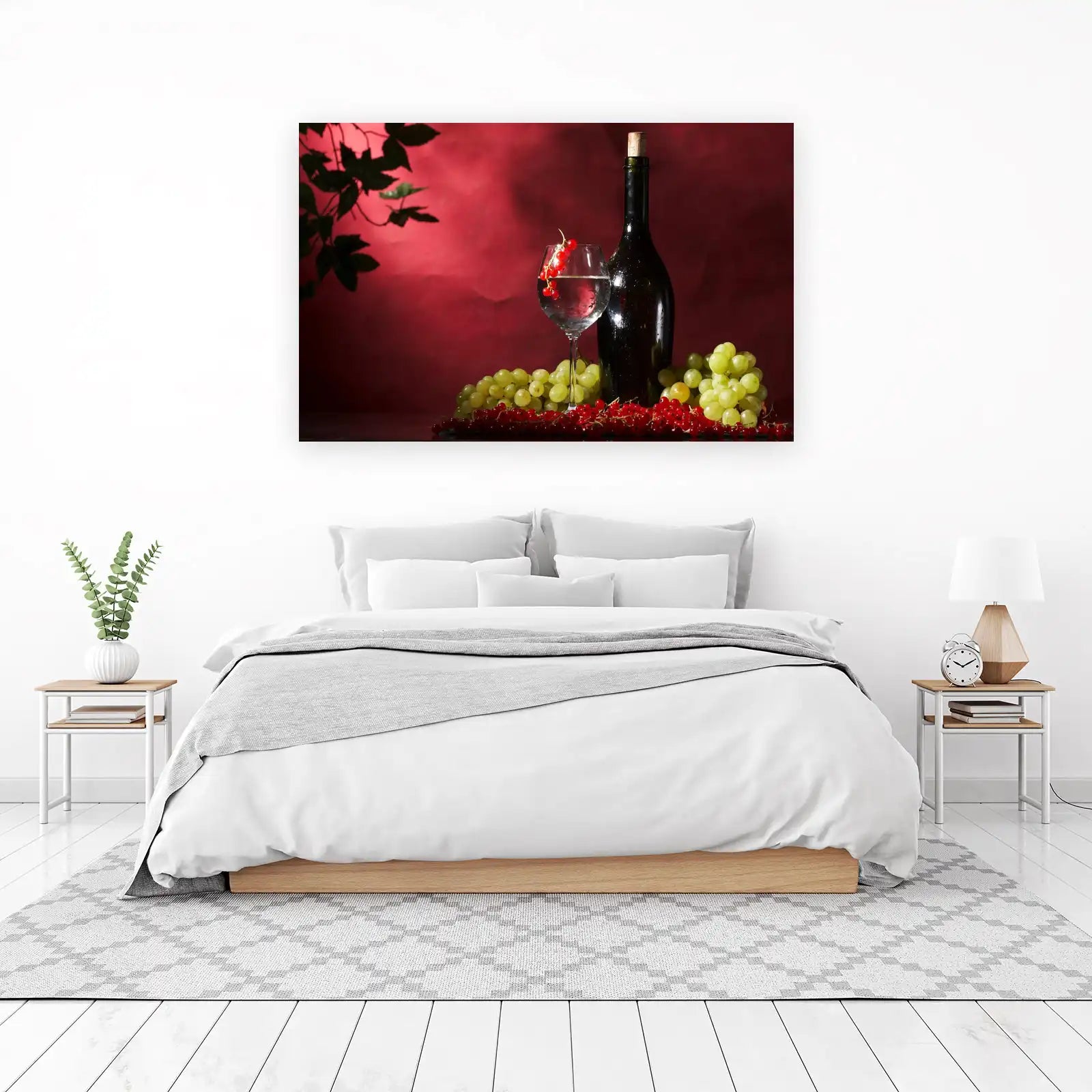 Vibrant Grapes & Wine Still Life Wall Art