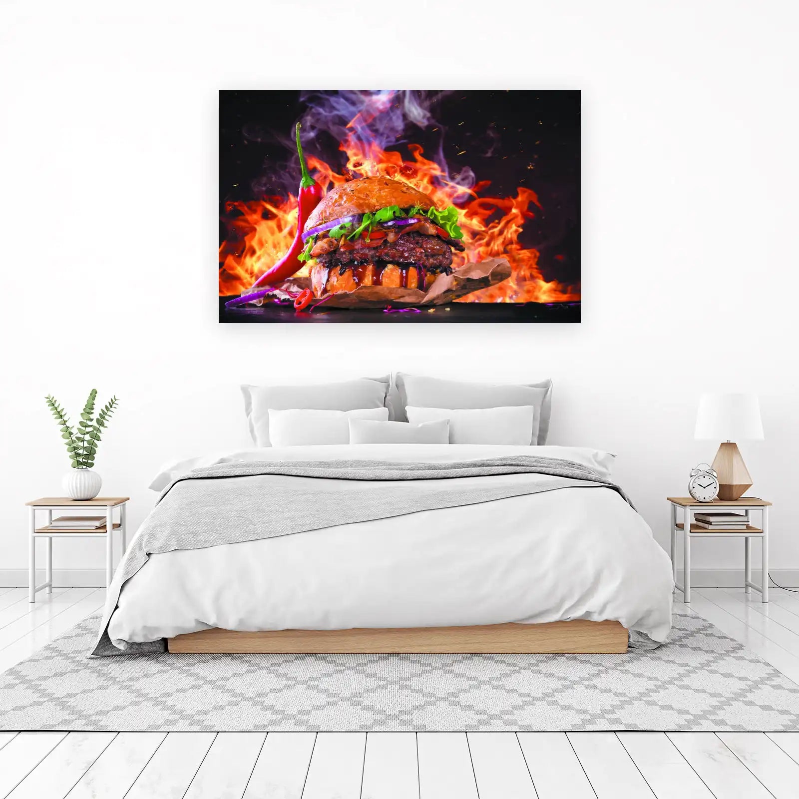 Fiery Burger & Chili Wall Art