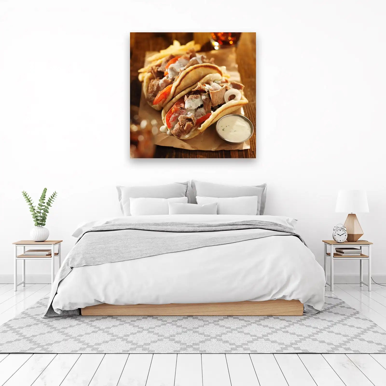 Mouthwatering Gyros & Fries Wall Art