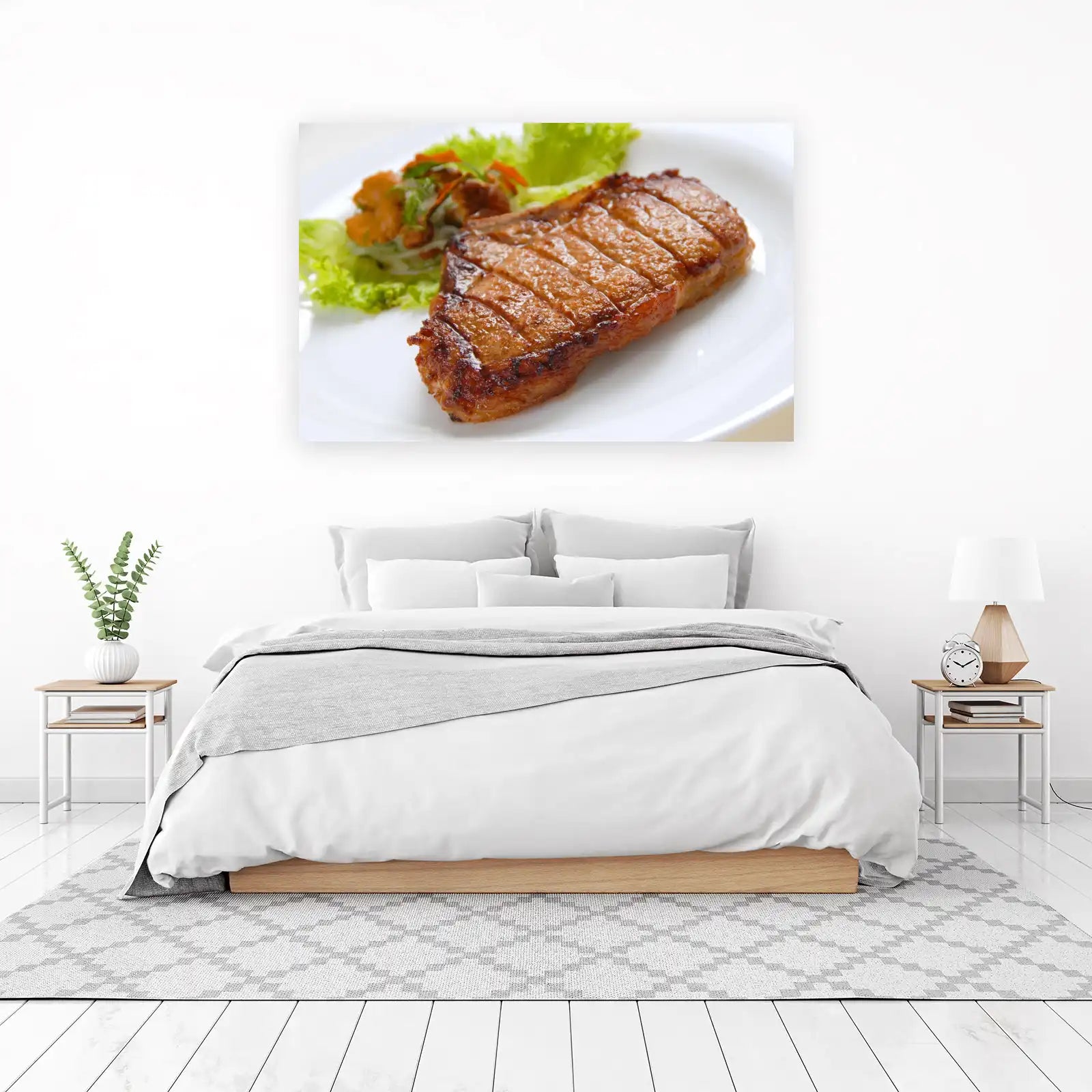 Juicy Steak and Salad Food Wall Art