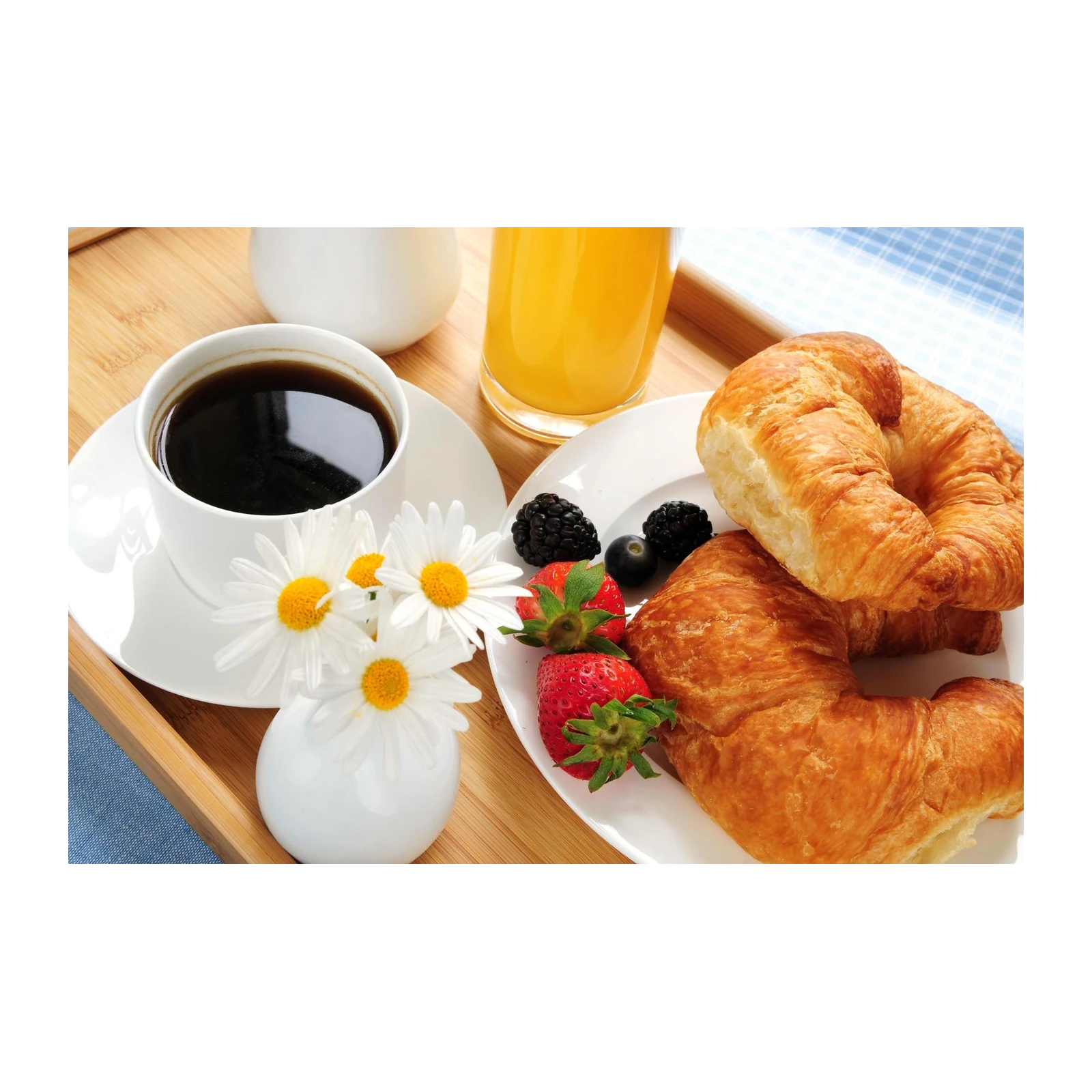 Morning Delight Croissant & Coffee Wall Art