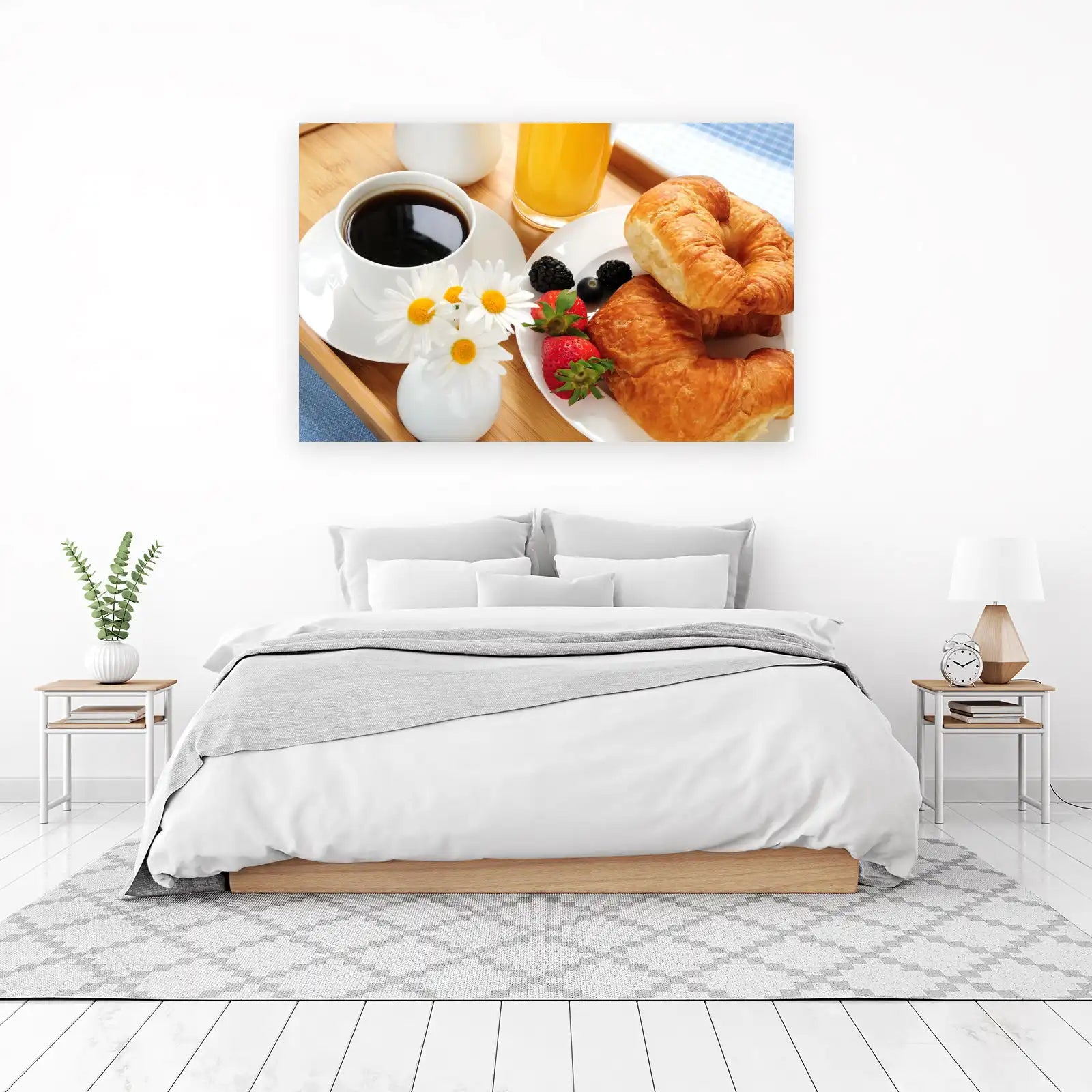 Morning Delight Croissant & Coffee Wall Art