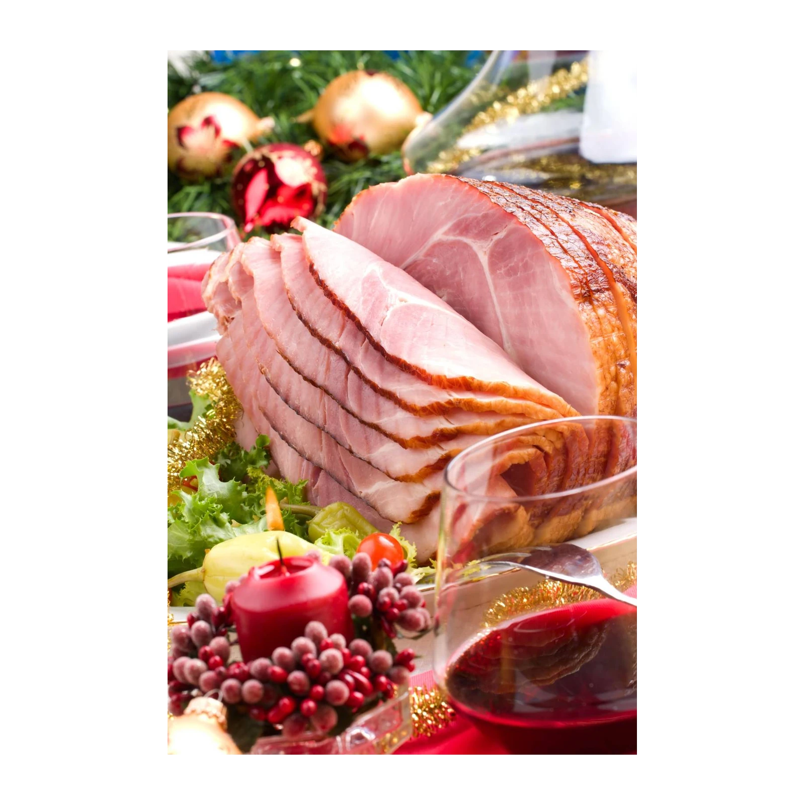 Festive Ham Holiday Dinner Wall Art