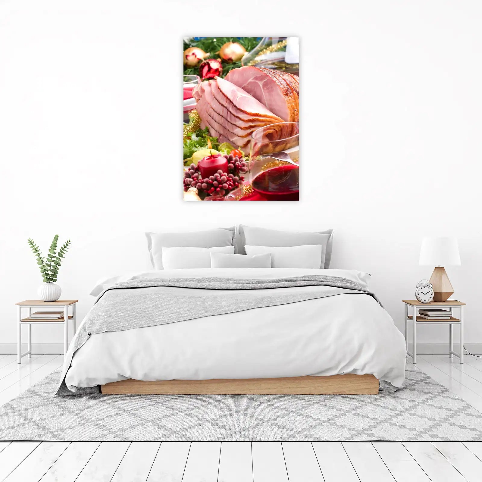 Festive Ham Holiday Dinner Wall Art