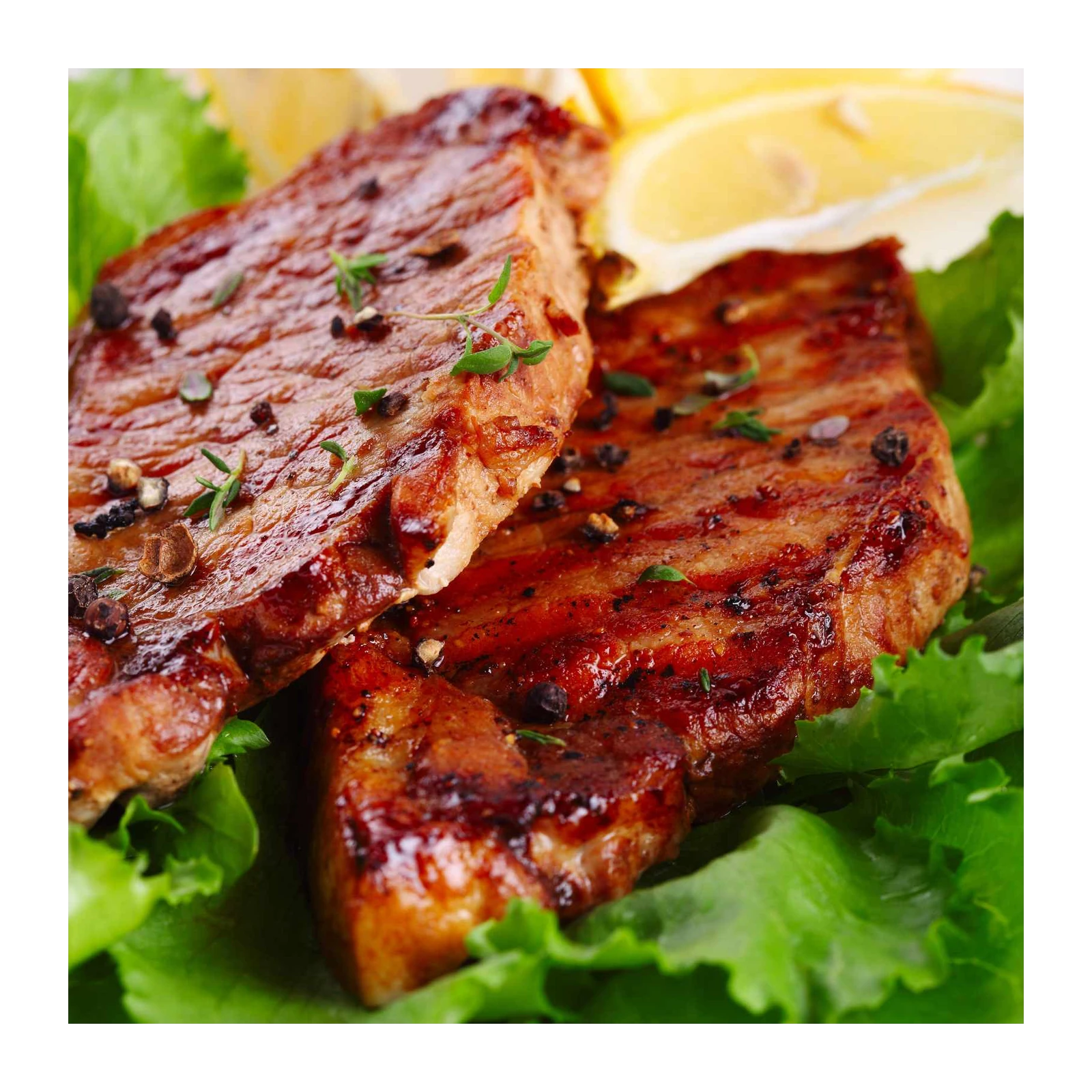 Juicy Grilled Steak & Lemon Wall Art