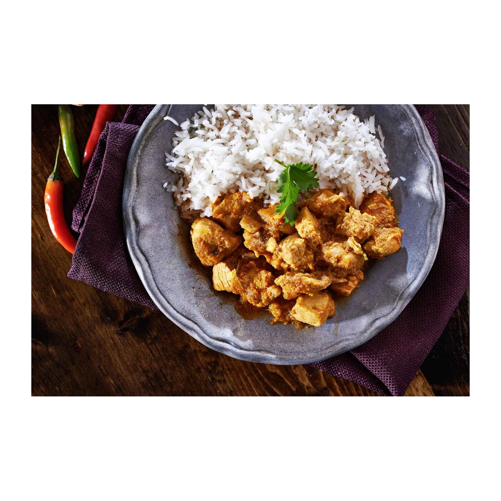 Spicy Chicken Curry & Rice Food Wall Art