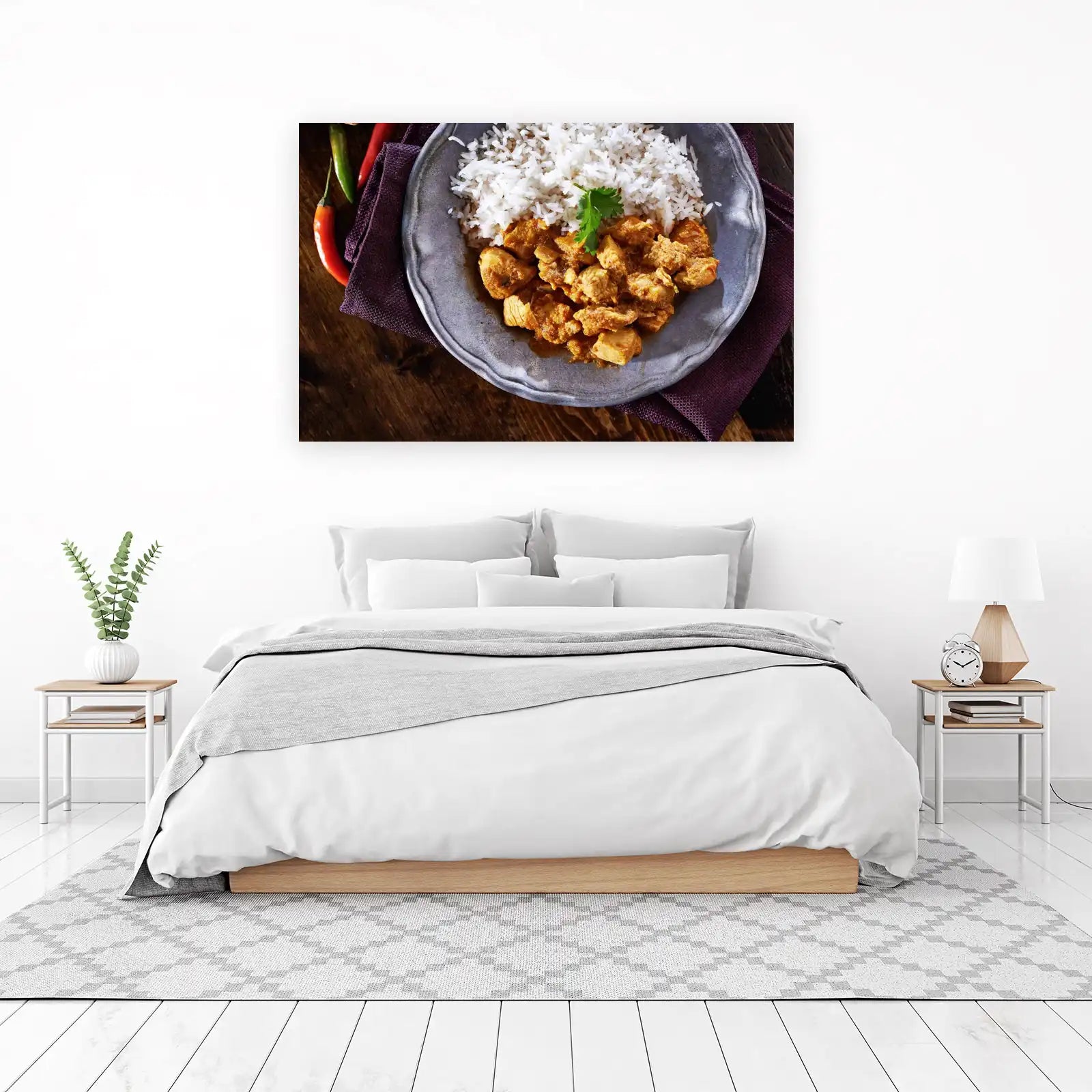 Spicy Chicken Curry & Rice Food Wall Art