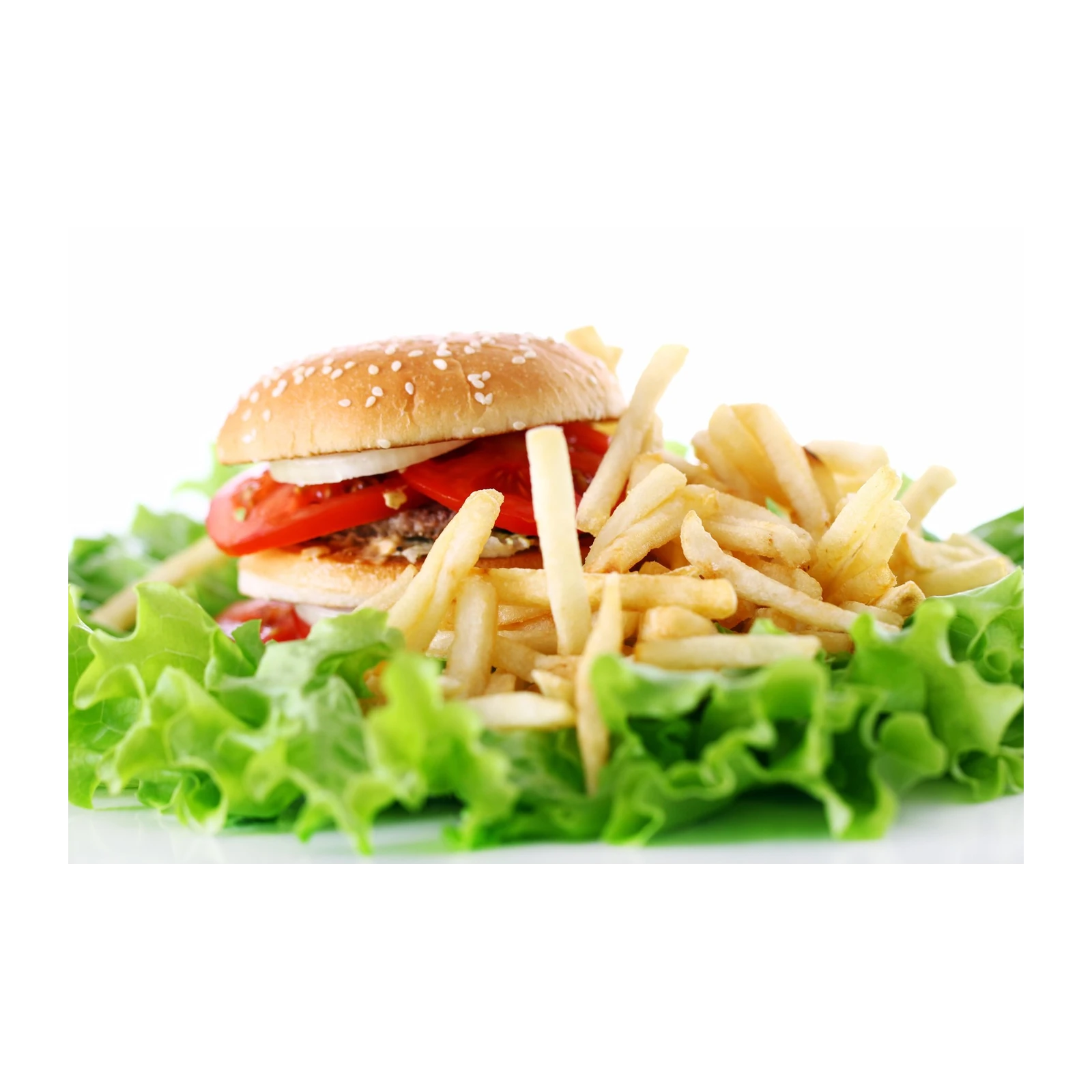 Juicy Burger & Fries Wall Art Wall Art